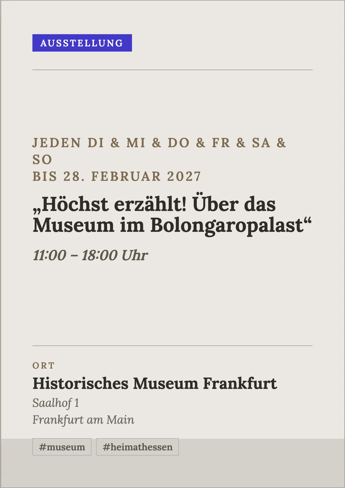 Veranstaltungsflyer