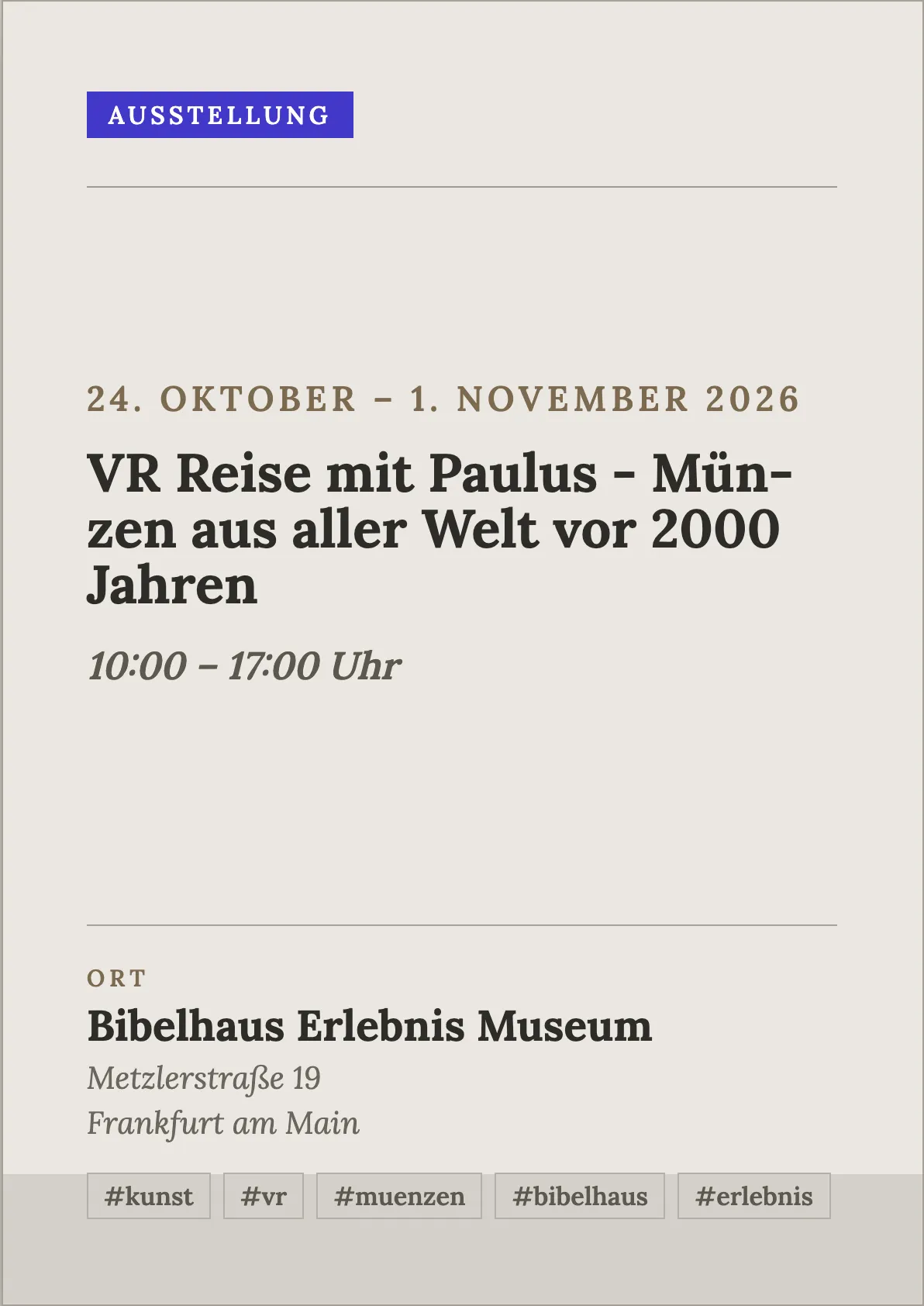 Veranstaltungsflyer