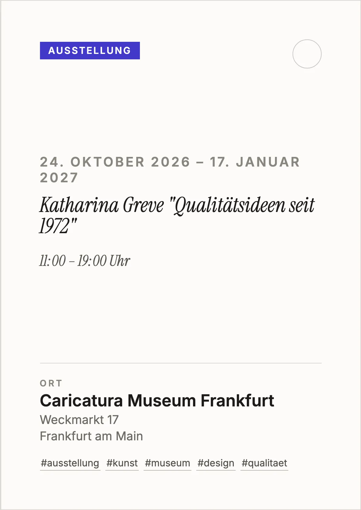 Veranstaltungsflyer