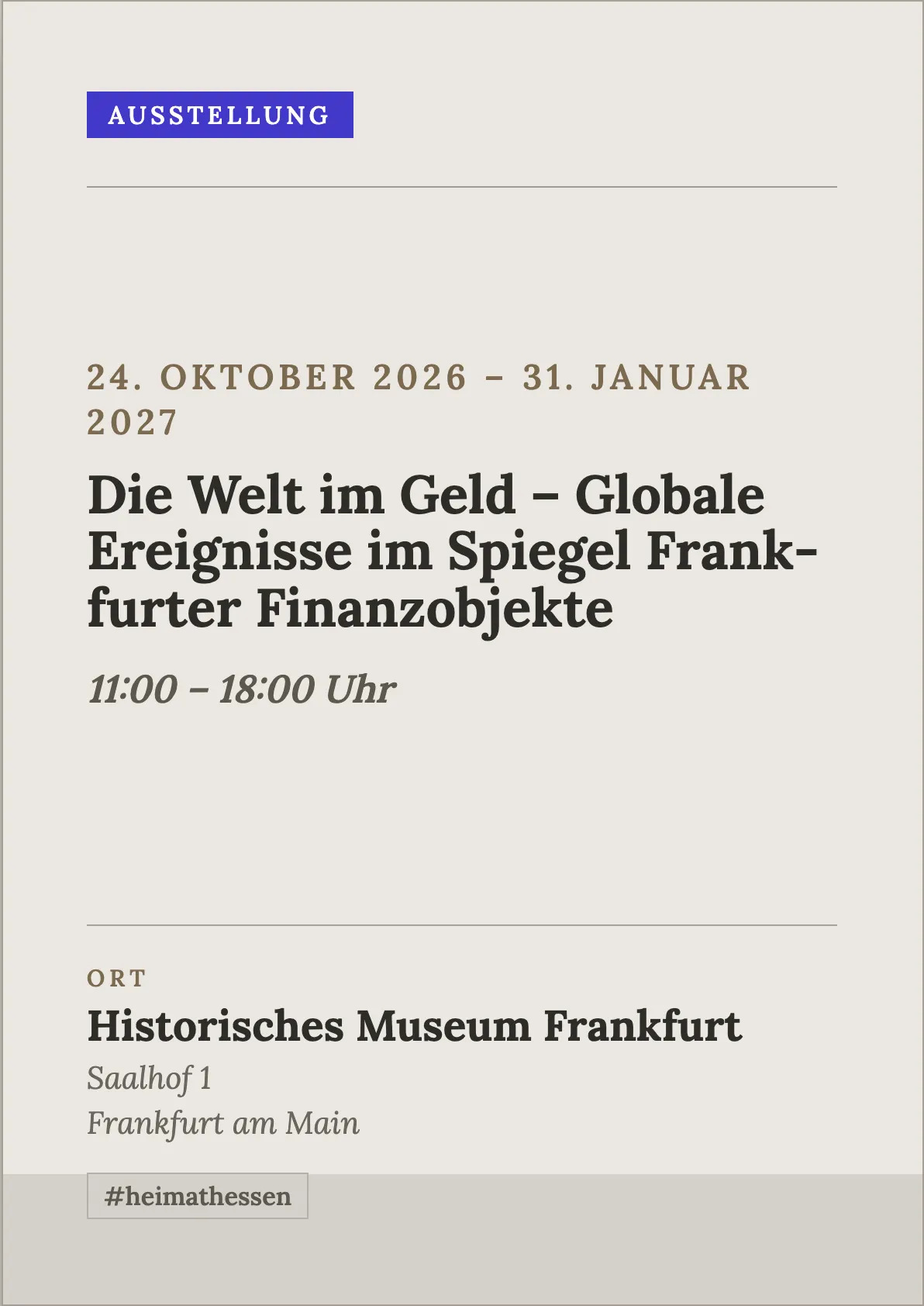 Veranstaltungsflyer