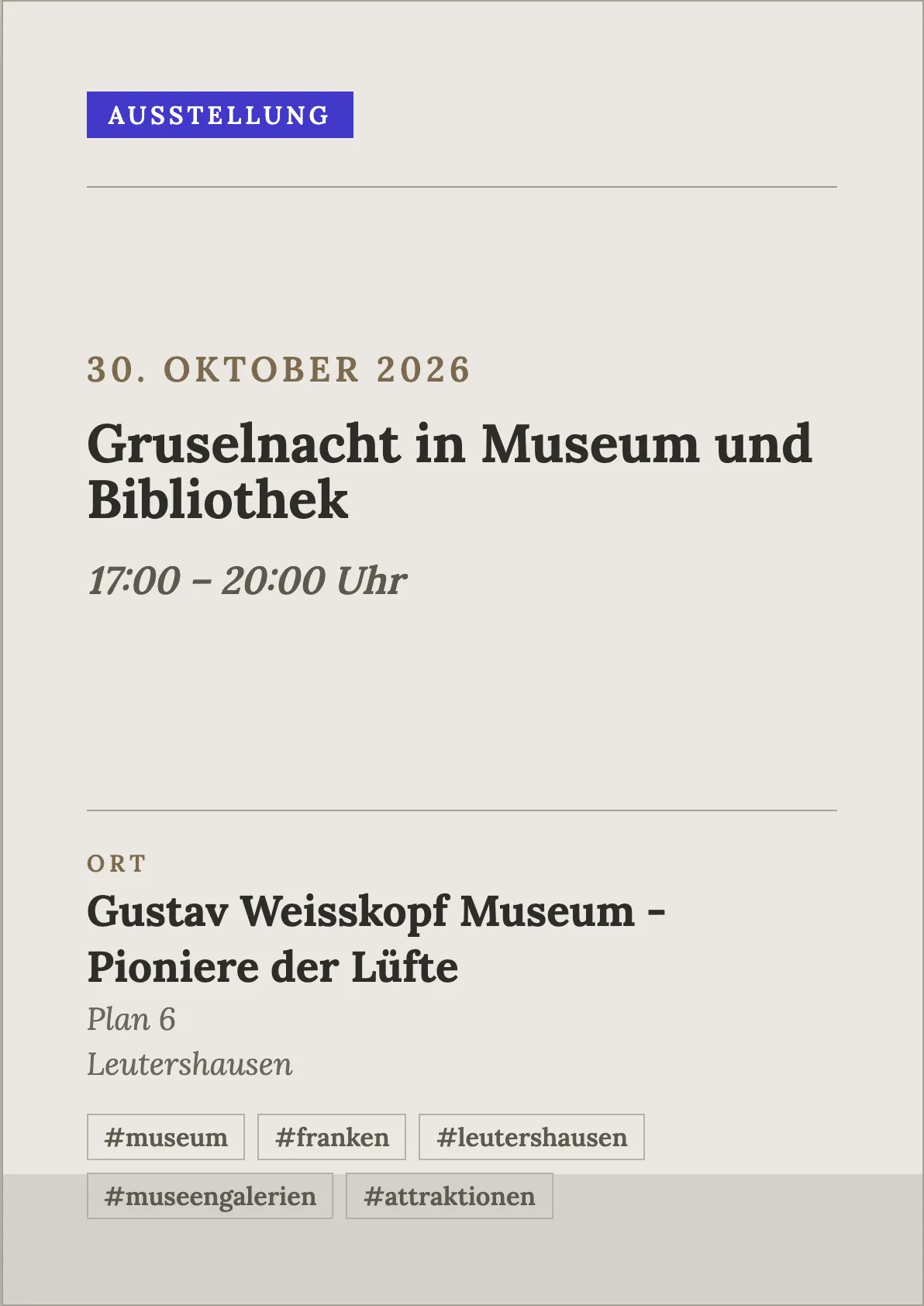 Veranstaltungsflyer