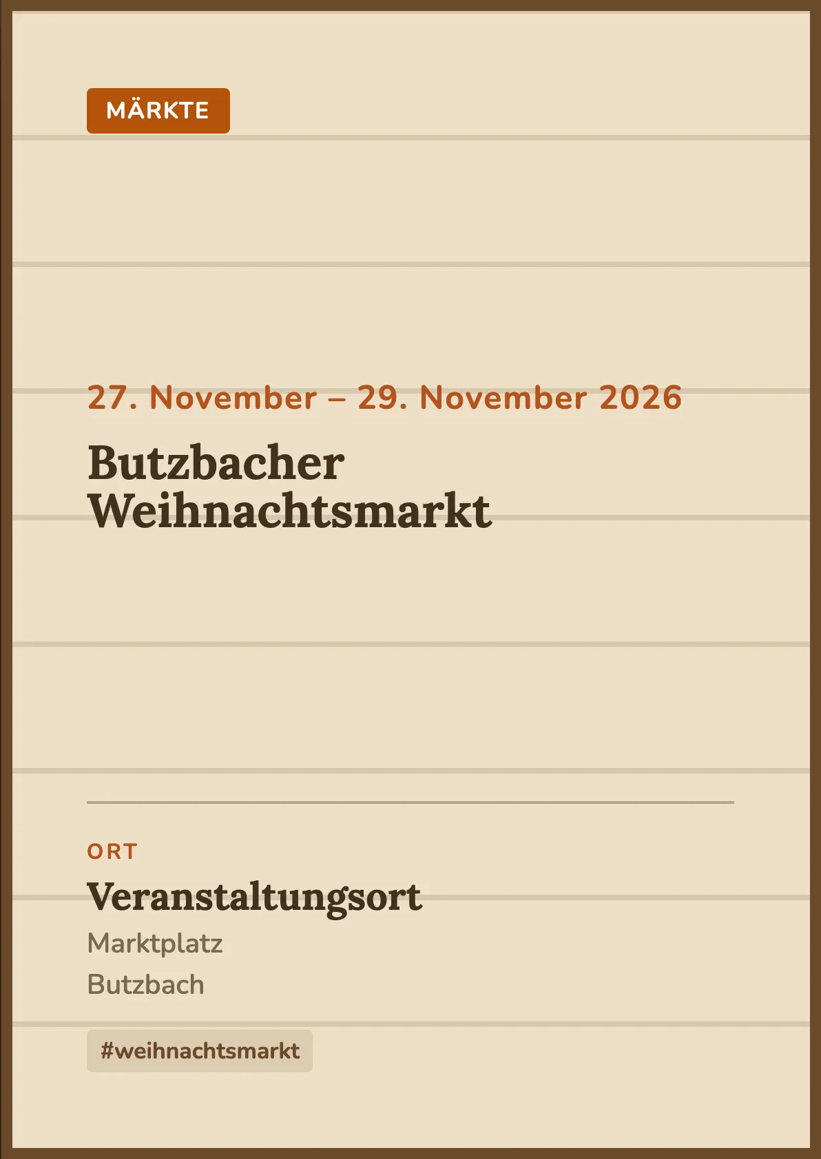 Veranstaltungsflyer