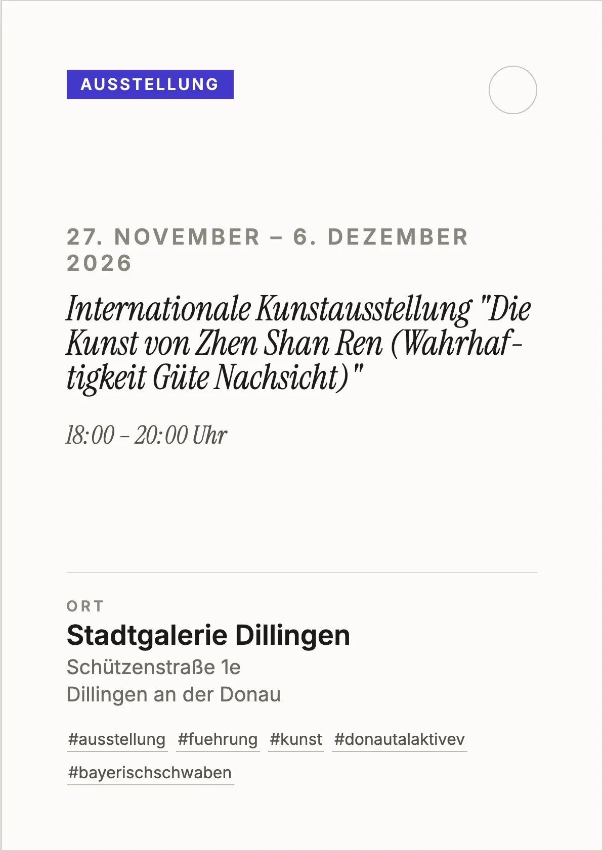 Veranstaltungsflyer