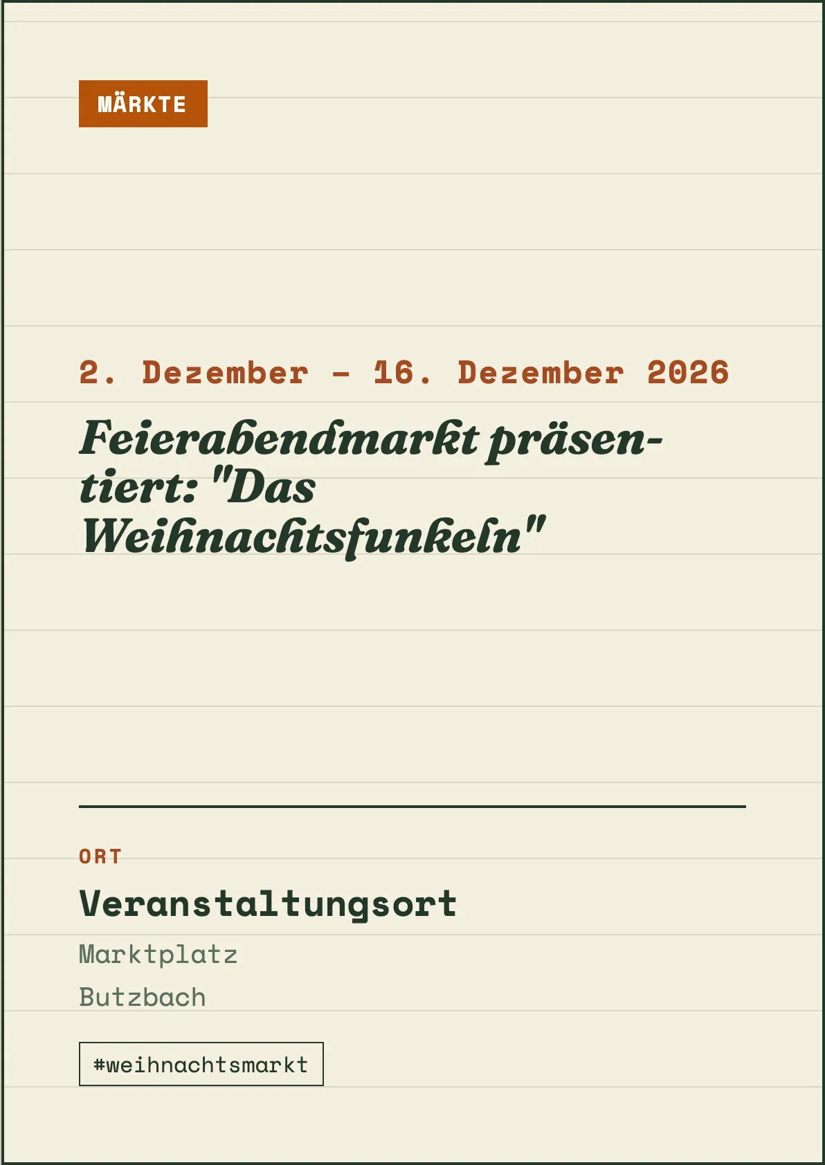 Veranstaltungsflyer
