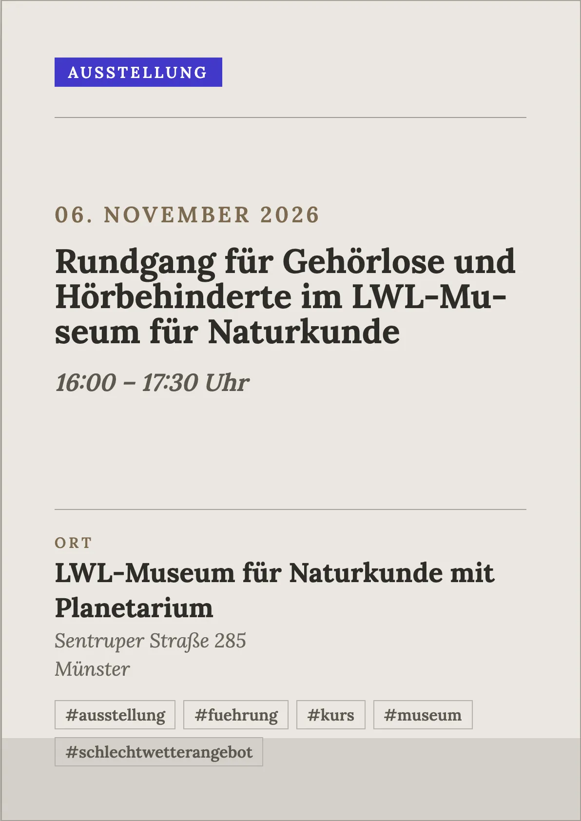 Veranstaltungsflyer