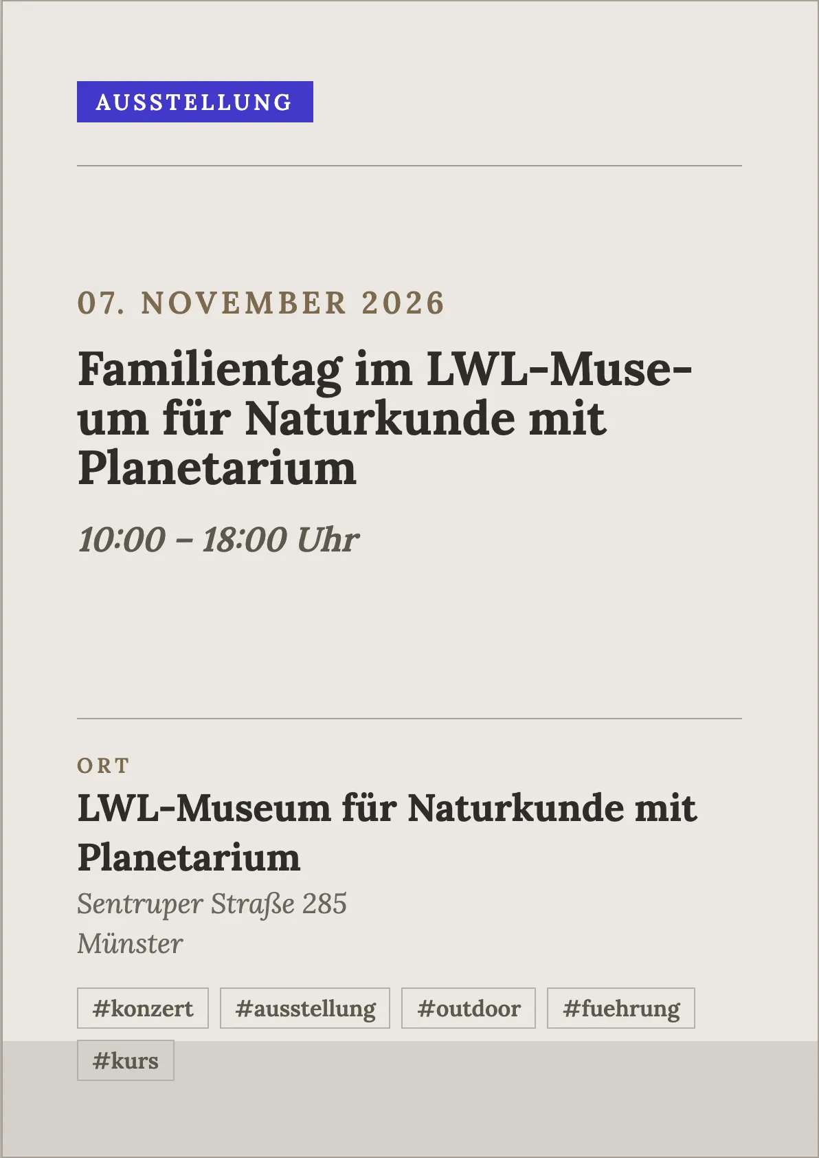 Veranstaltungsflyer