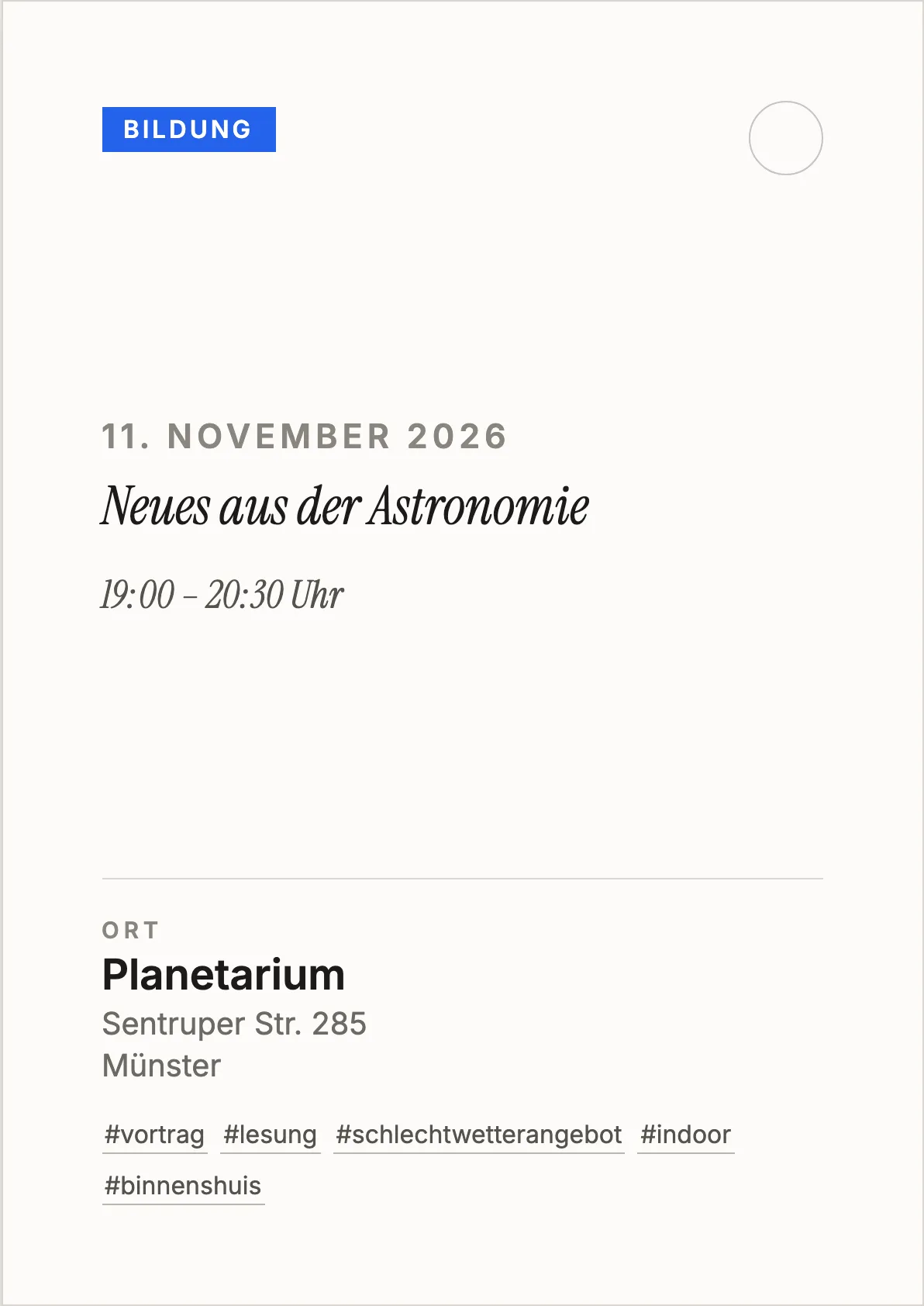 Veranstaltungsflyer