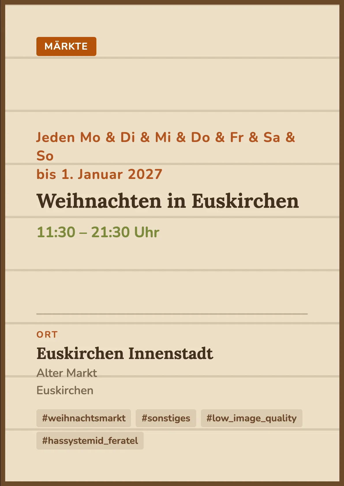 Veranstaltungsflyer