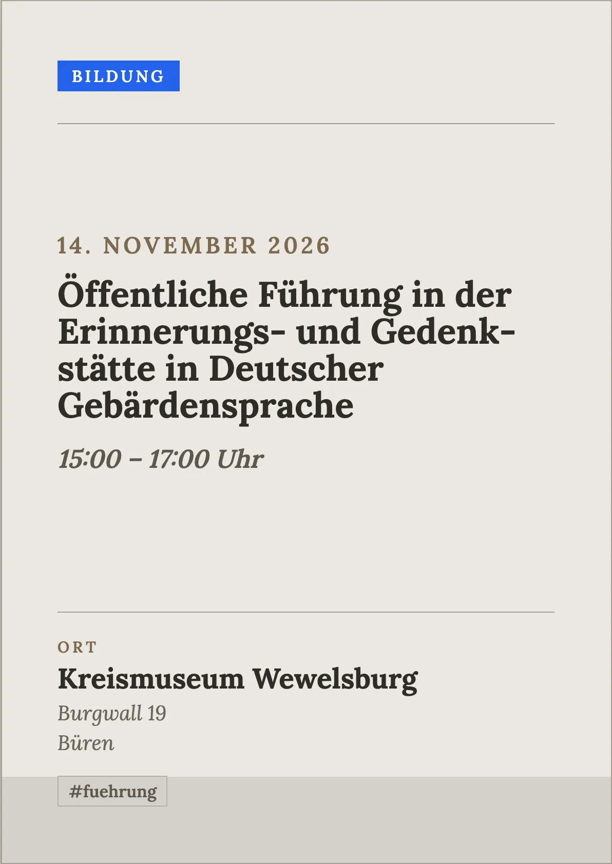 Veranstaltungsflyer
