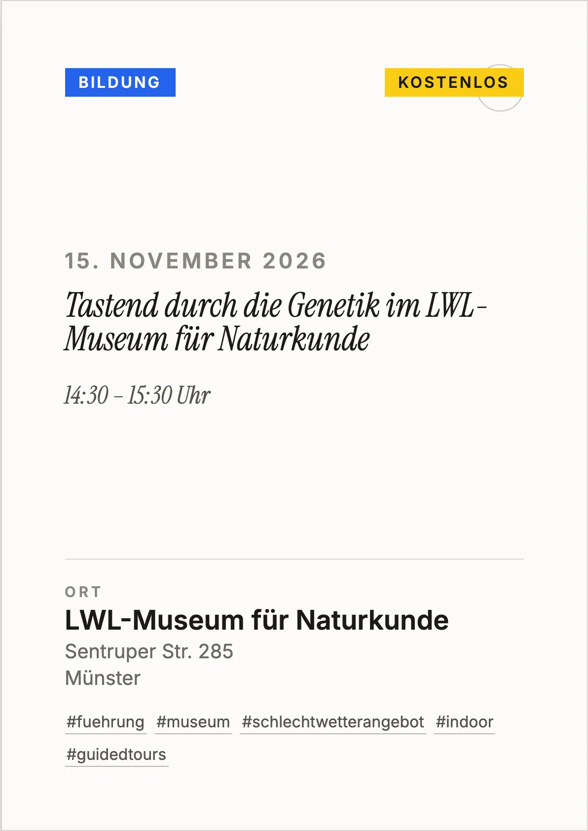 Veranstaltungsflyer