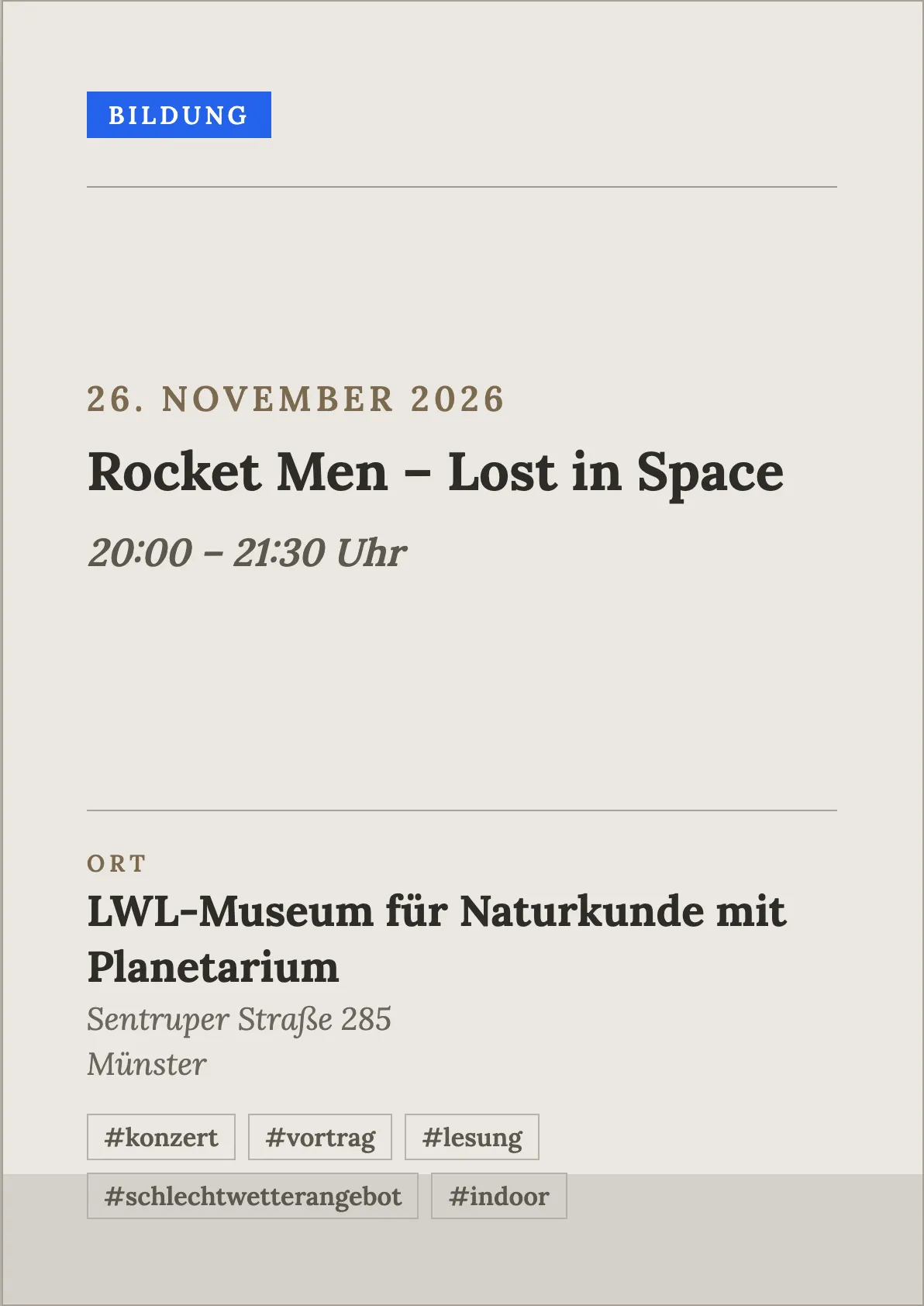 Veranstaltungsflyer