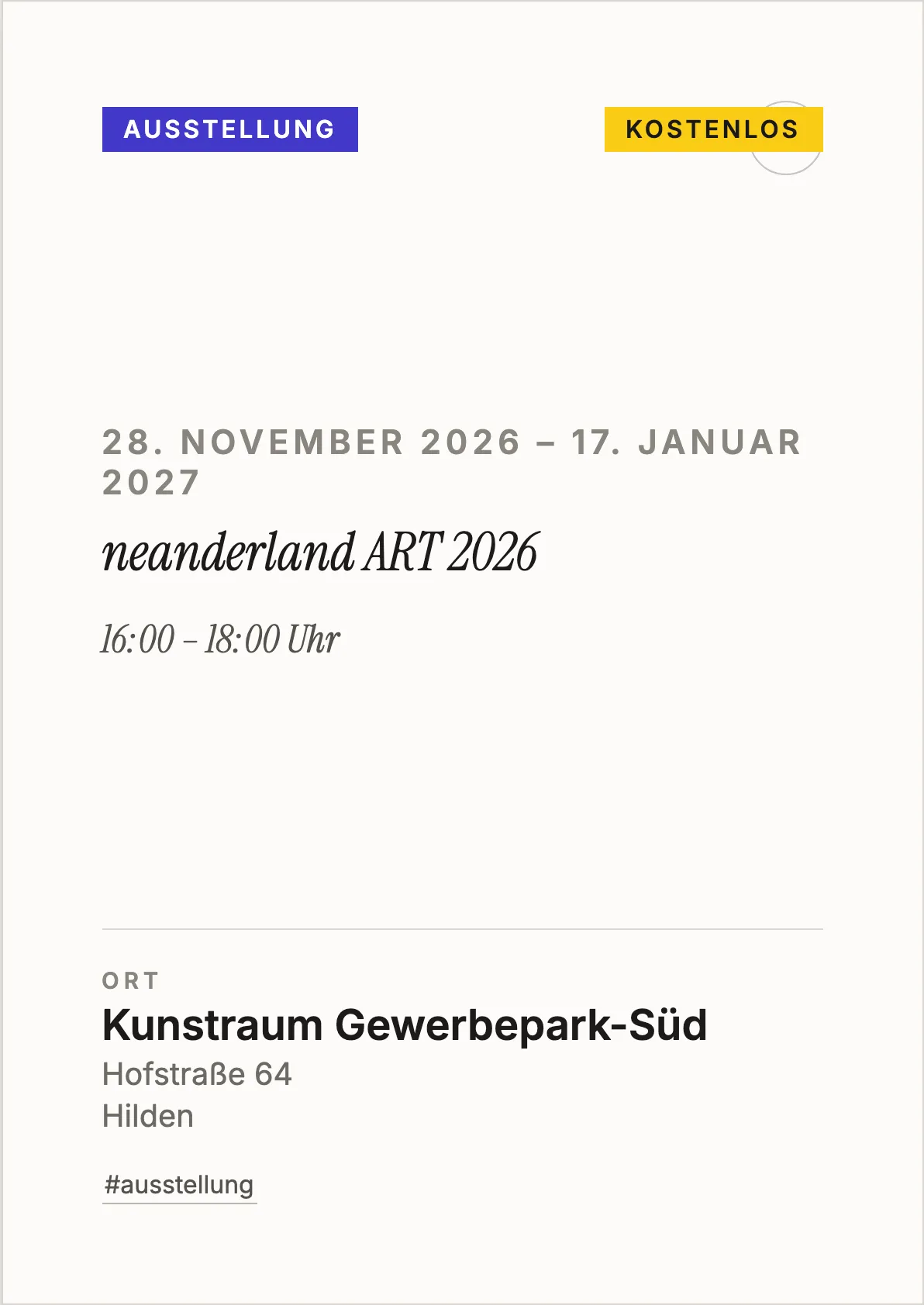 Veranstaltungsflyer