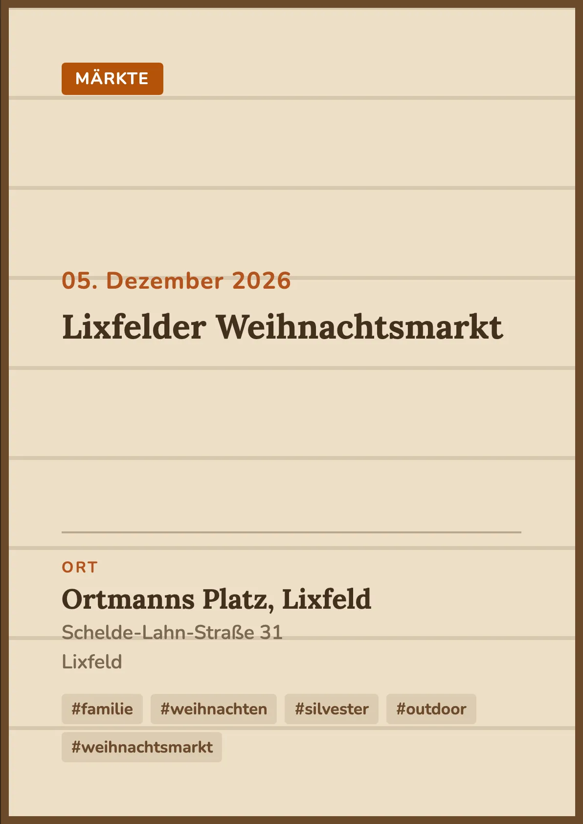 Veranstaltungsflyer