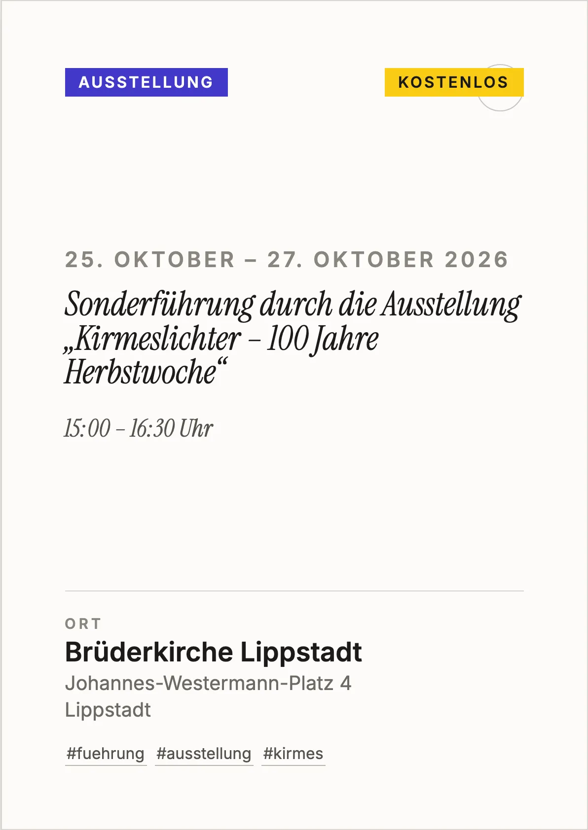 Veranstaltungsflyer