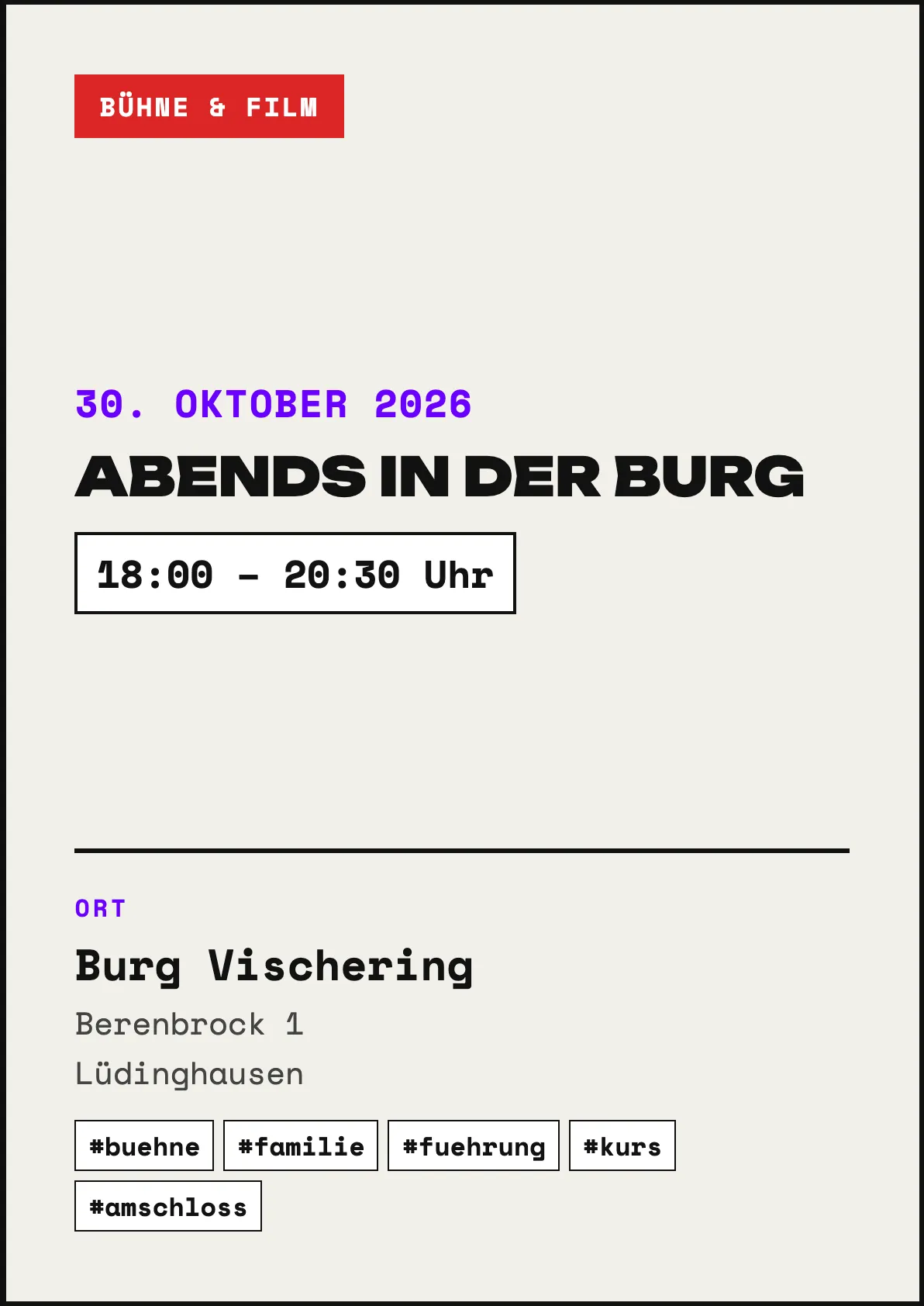 Veranstaltungsflyer