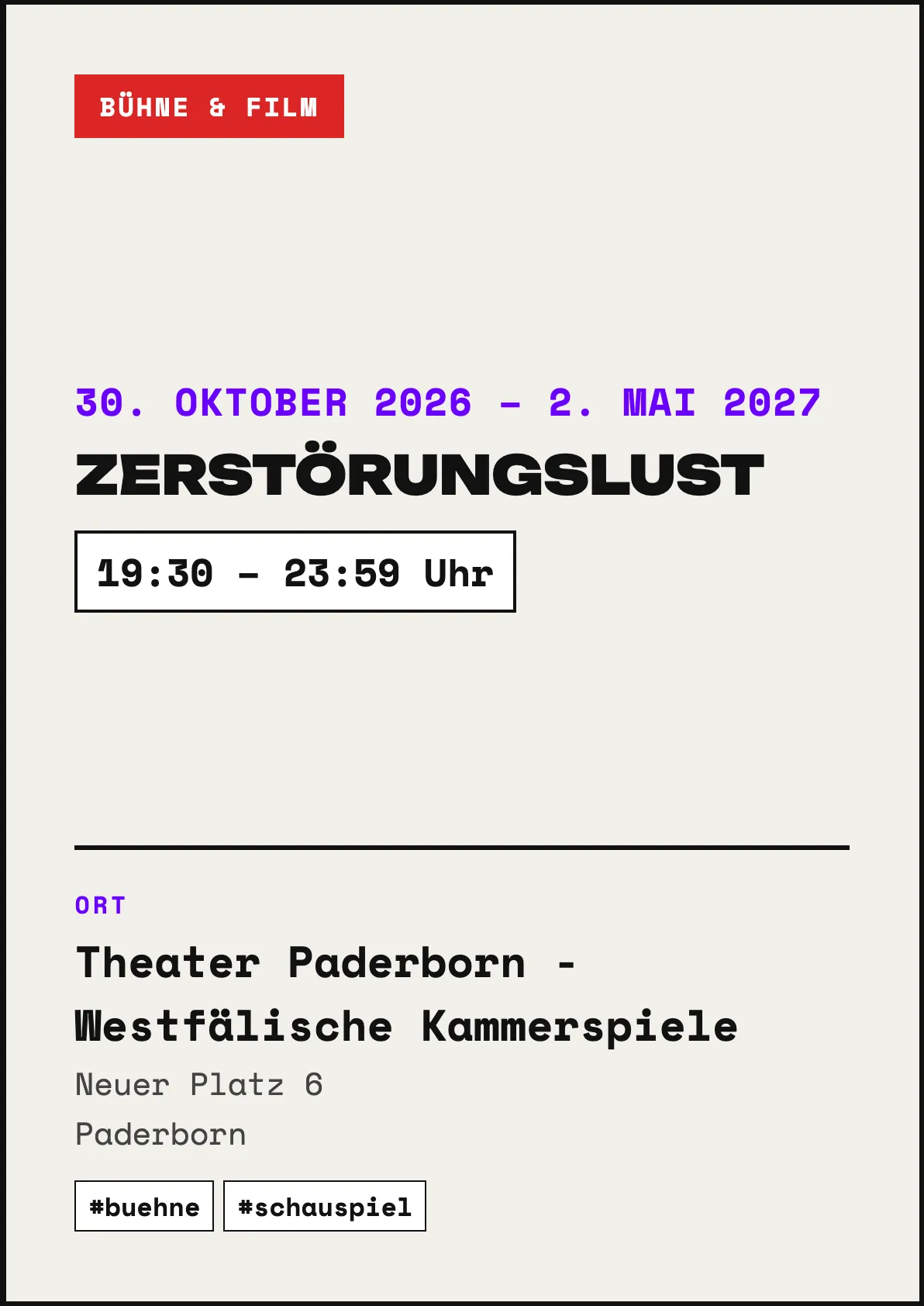 Veranstaltungsflyer