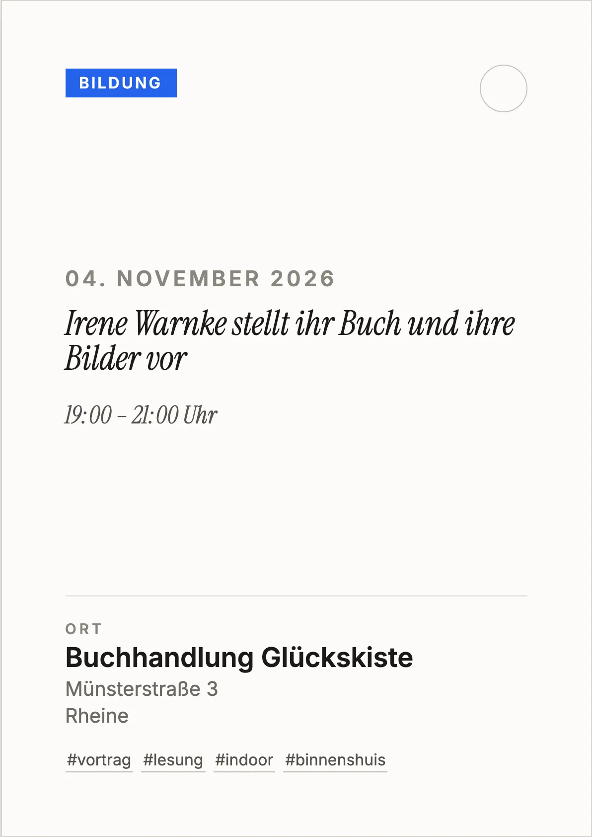Veranstaltungsflyer