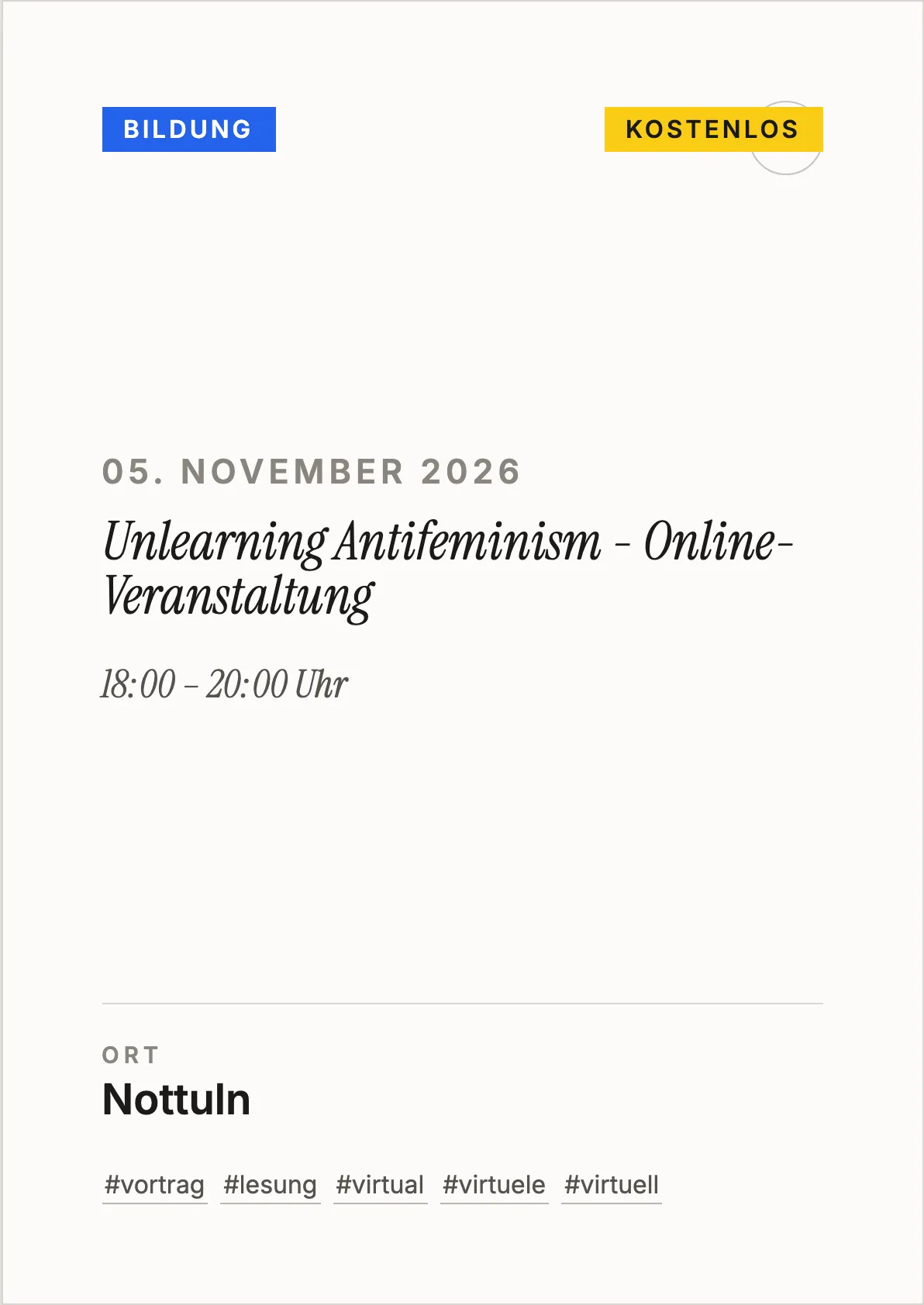 Veranstaltungsflyer