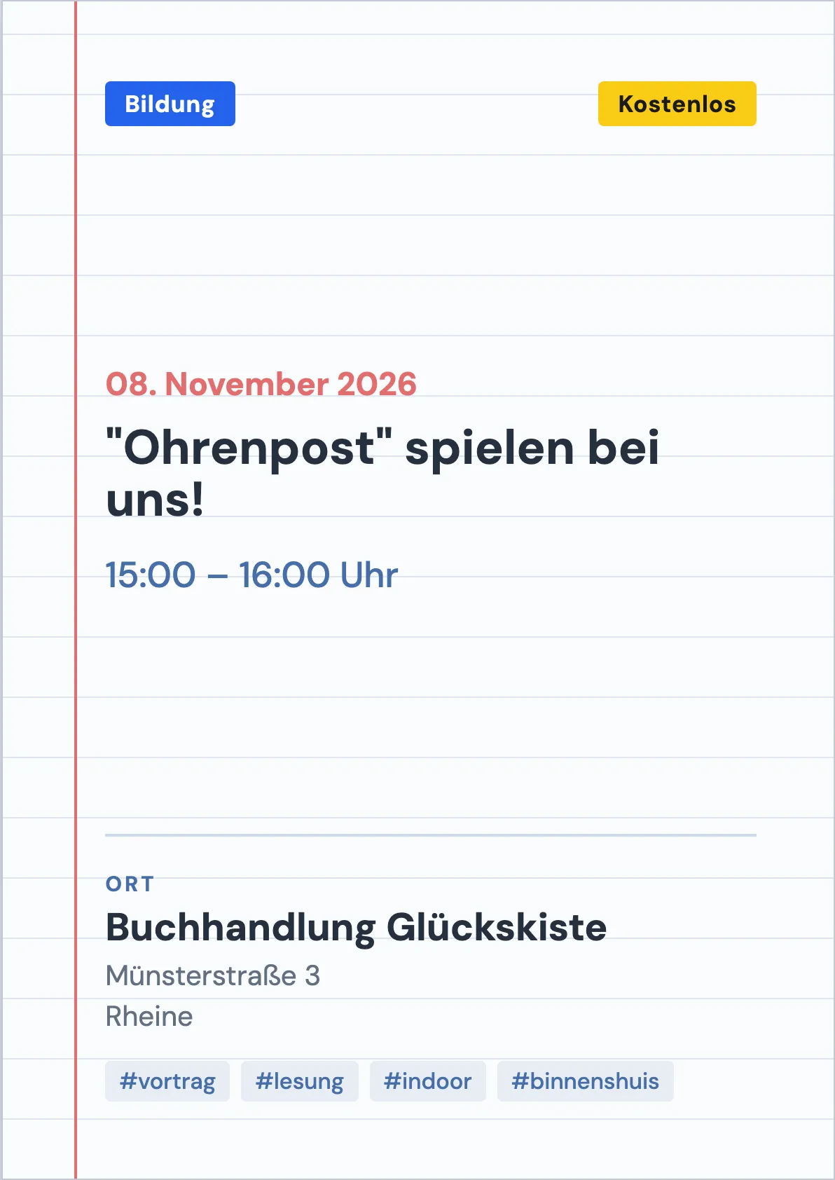 Veranstaltungsflyer