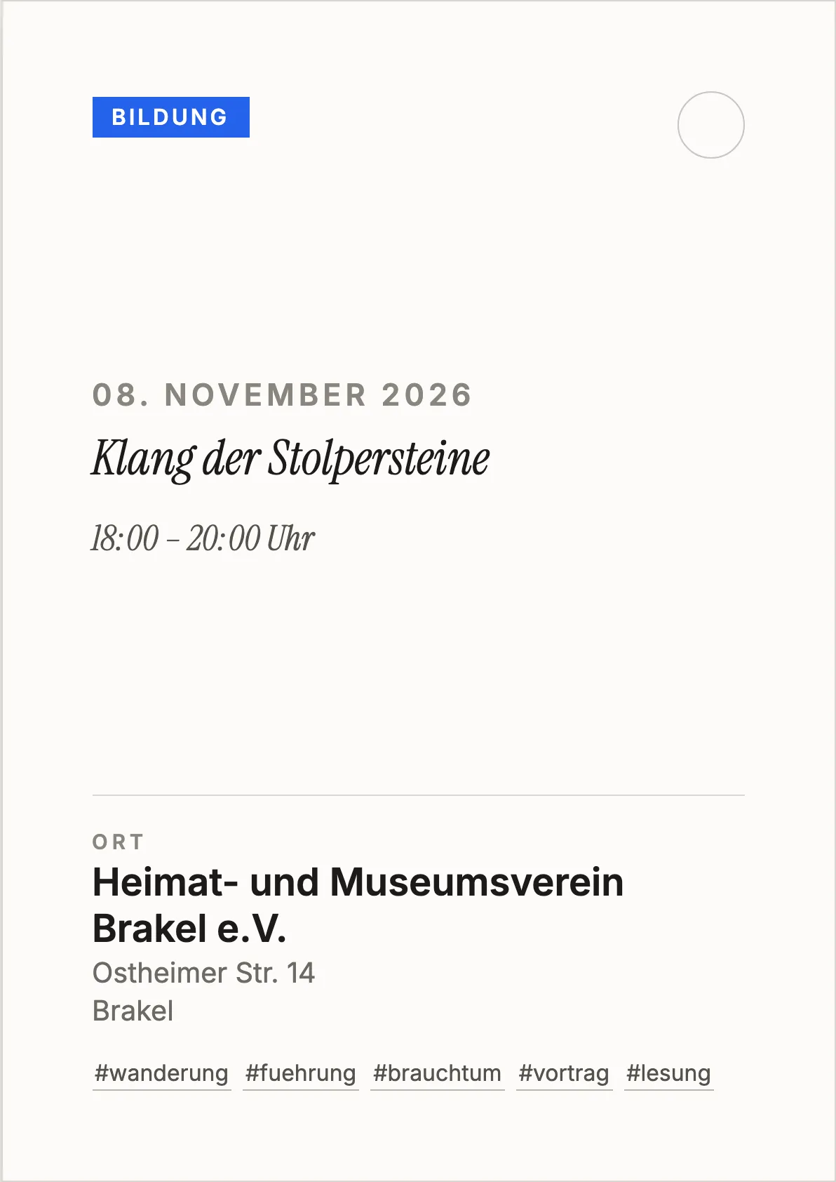 Veranstaltungsflyer