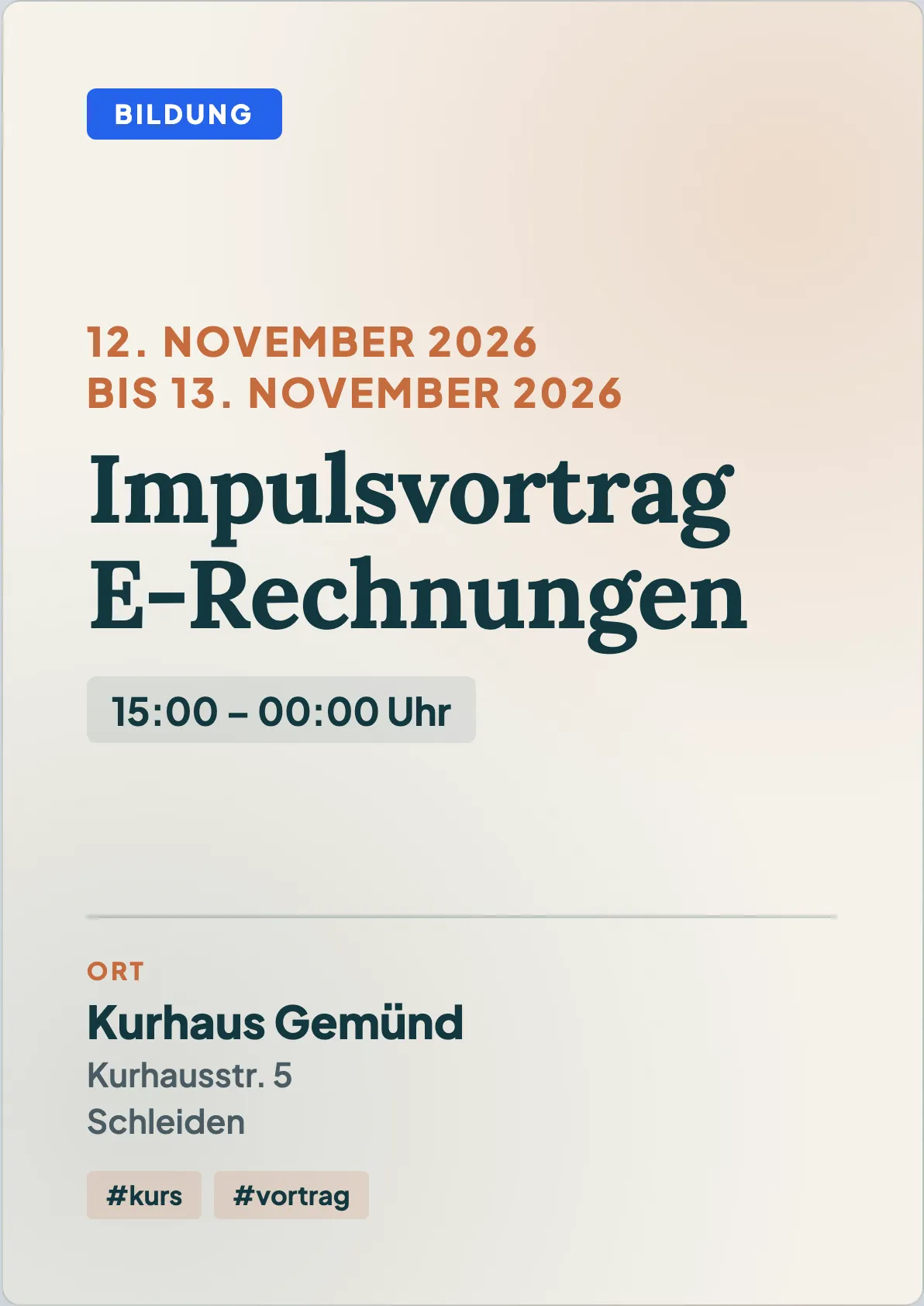 Veranstaltungsflyer