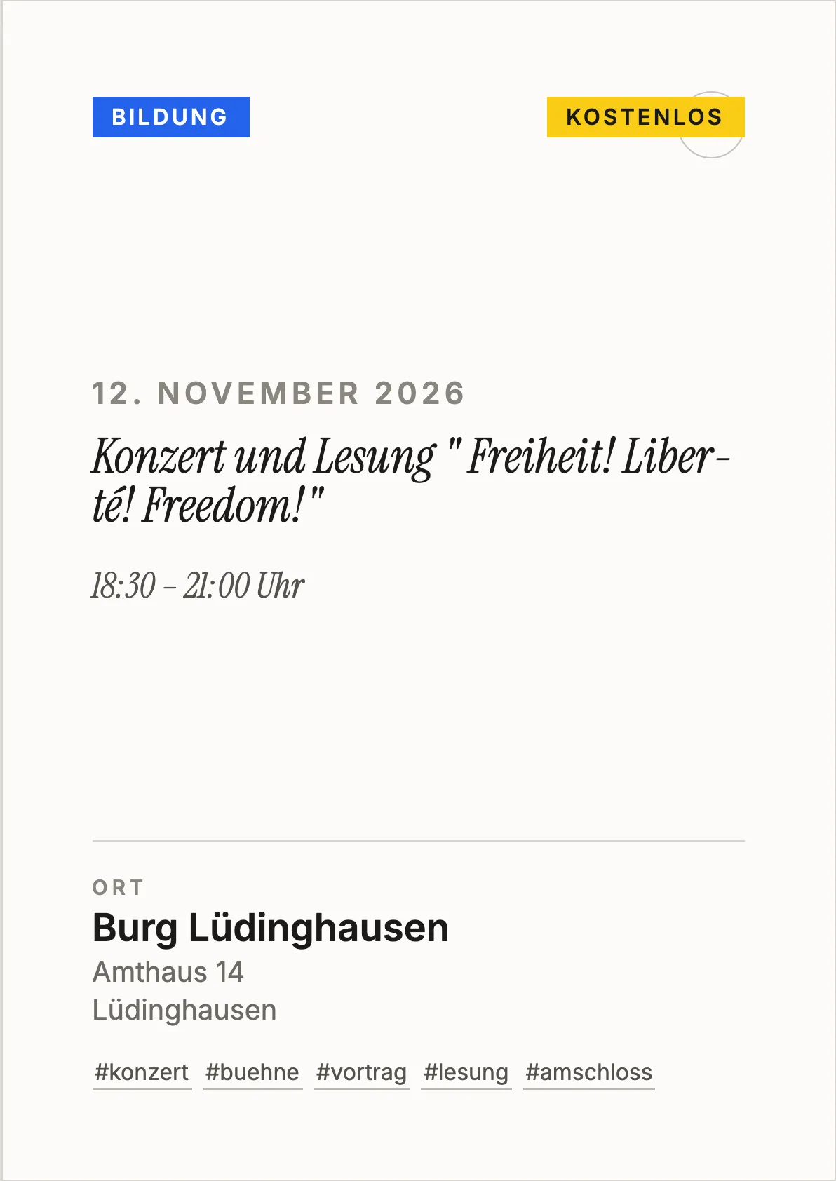 Veranstaltungsflyer
