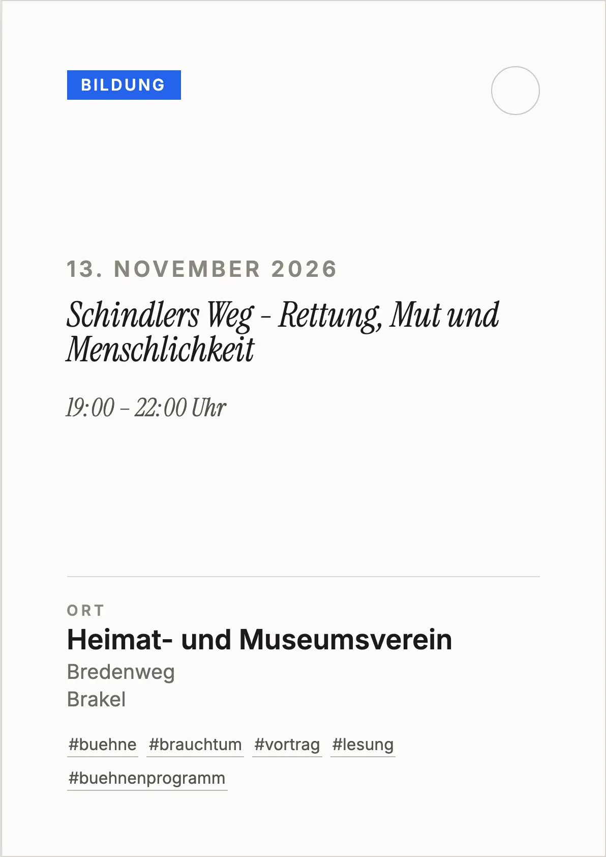 Veranstaltungsflyer