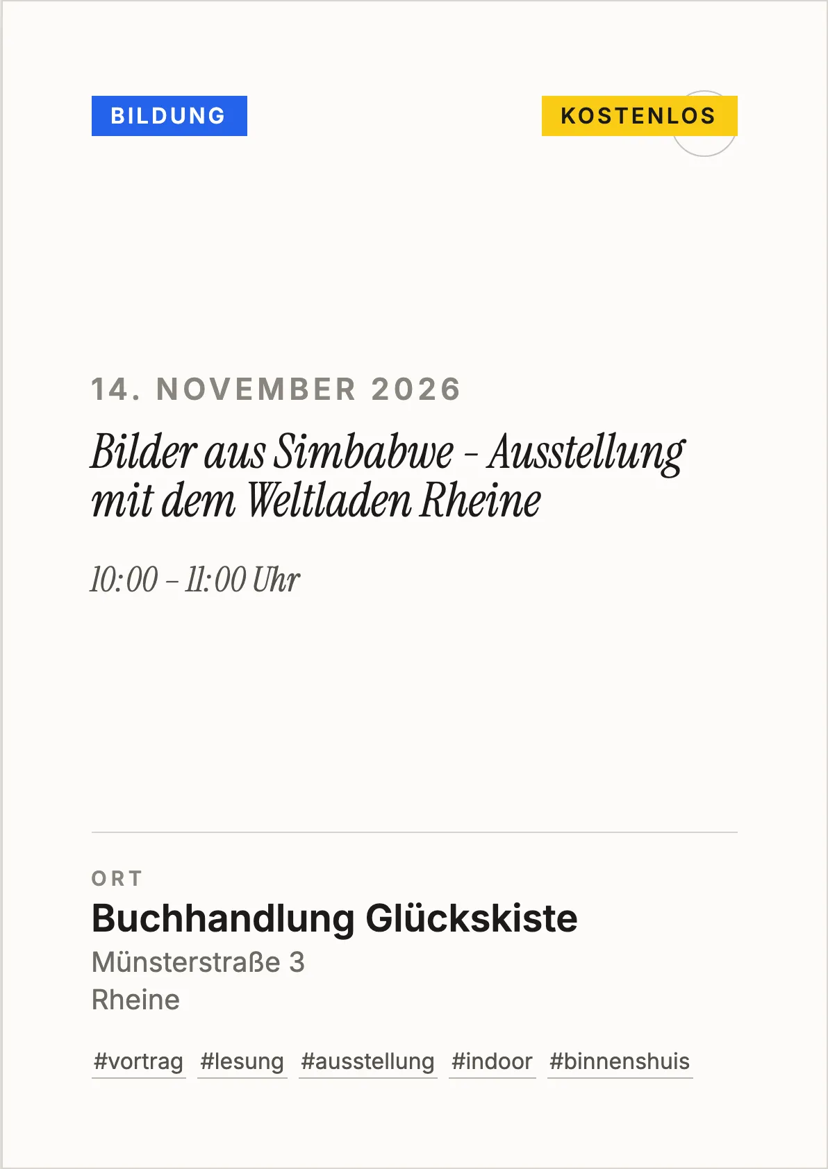 Veranstaltungsflyer