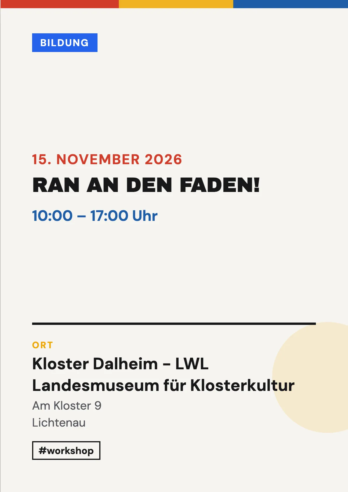 Veranstaltungsflyer