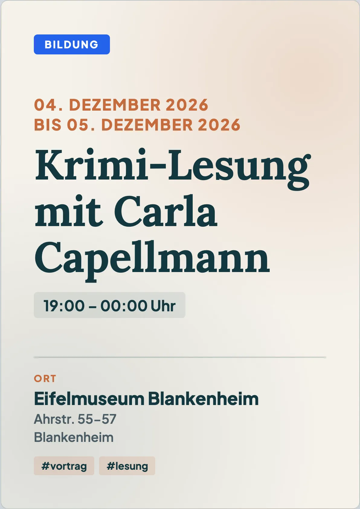 Veranstaltungsflyer
