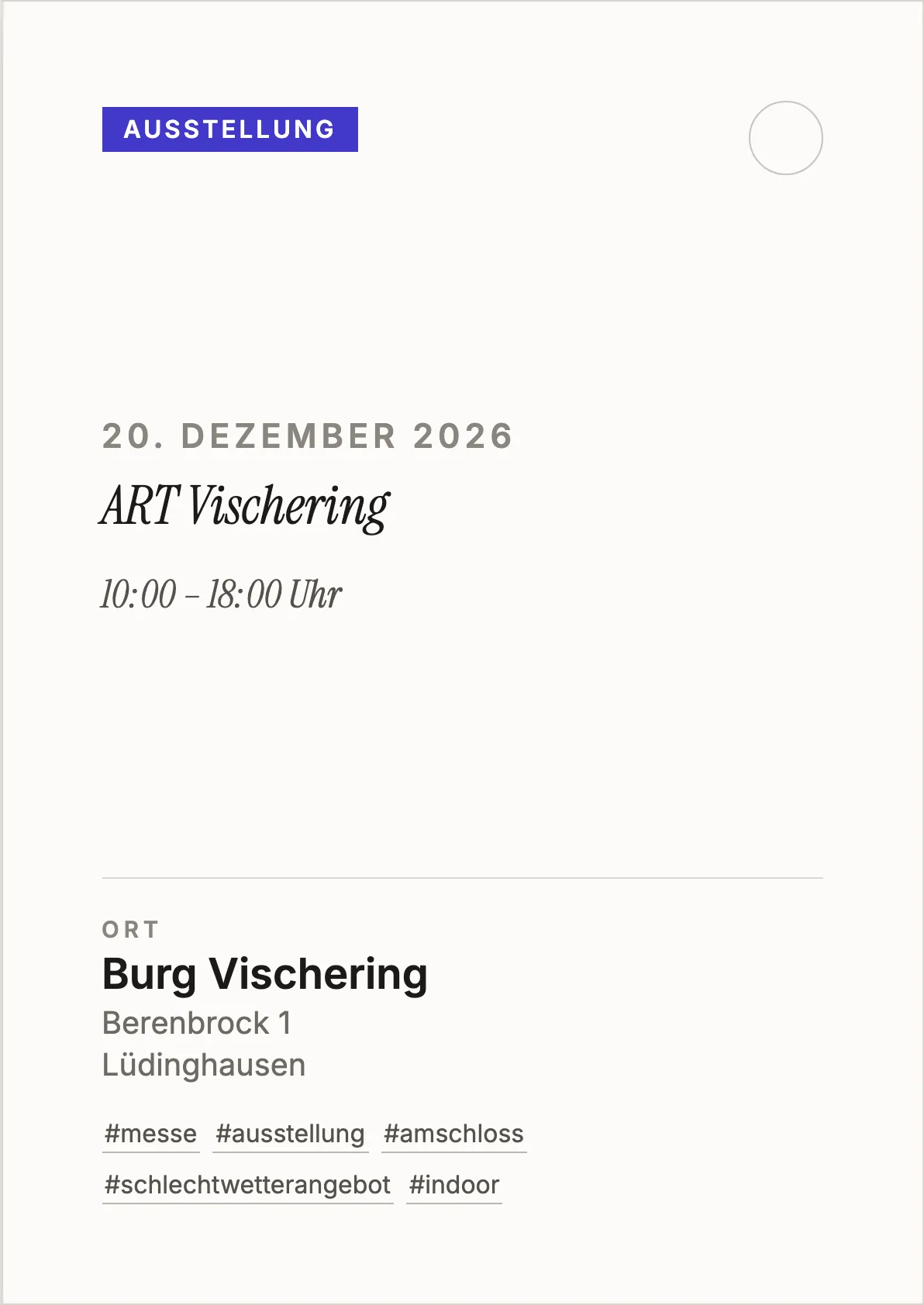 Veranstaltungsflyer