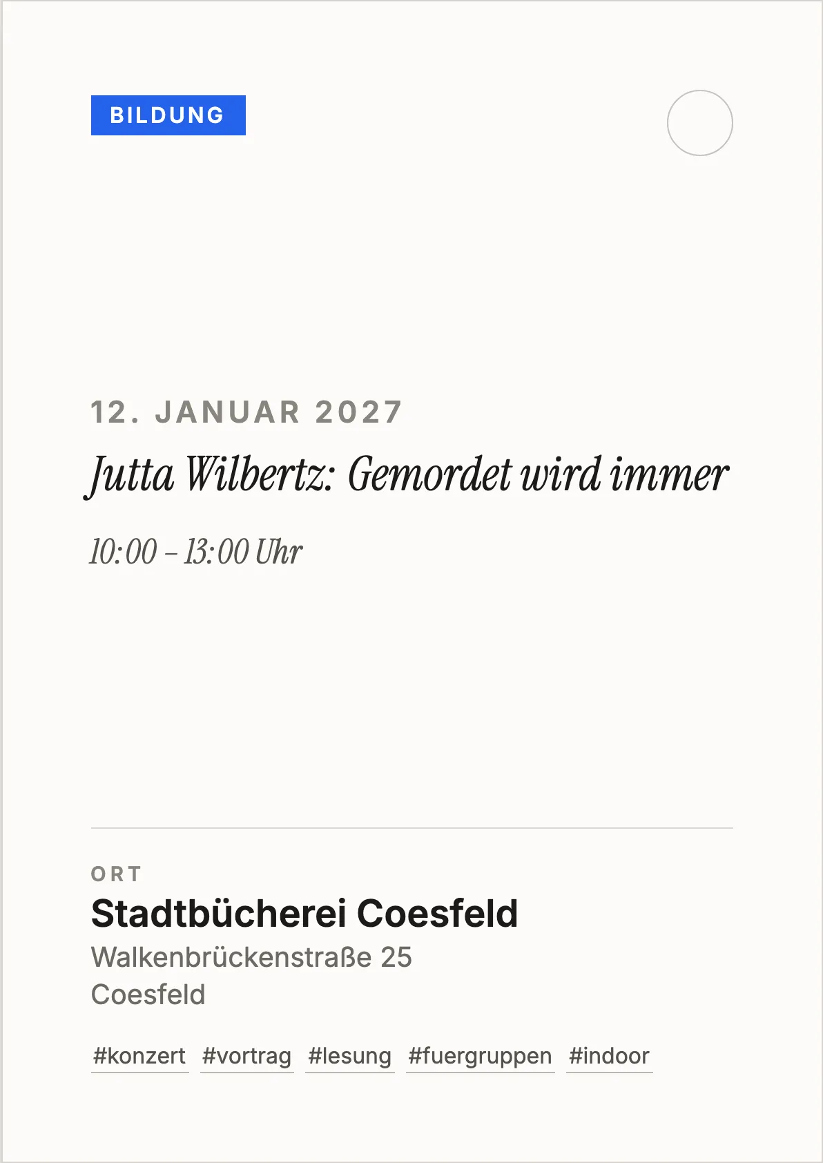 Veranstaltungsflyer