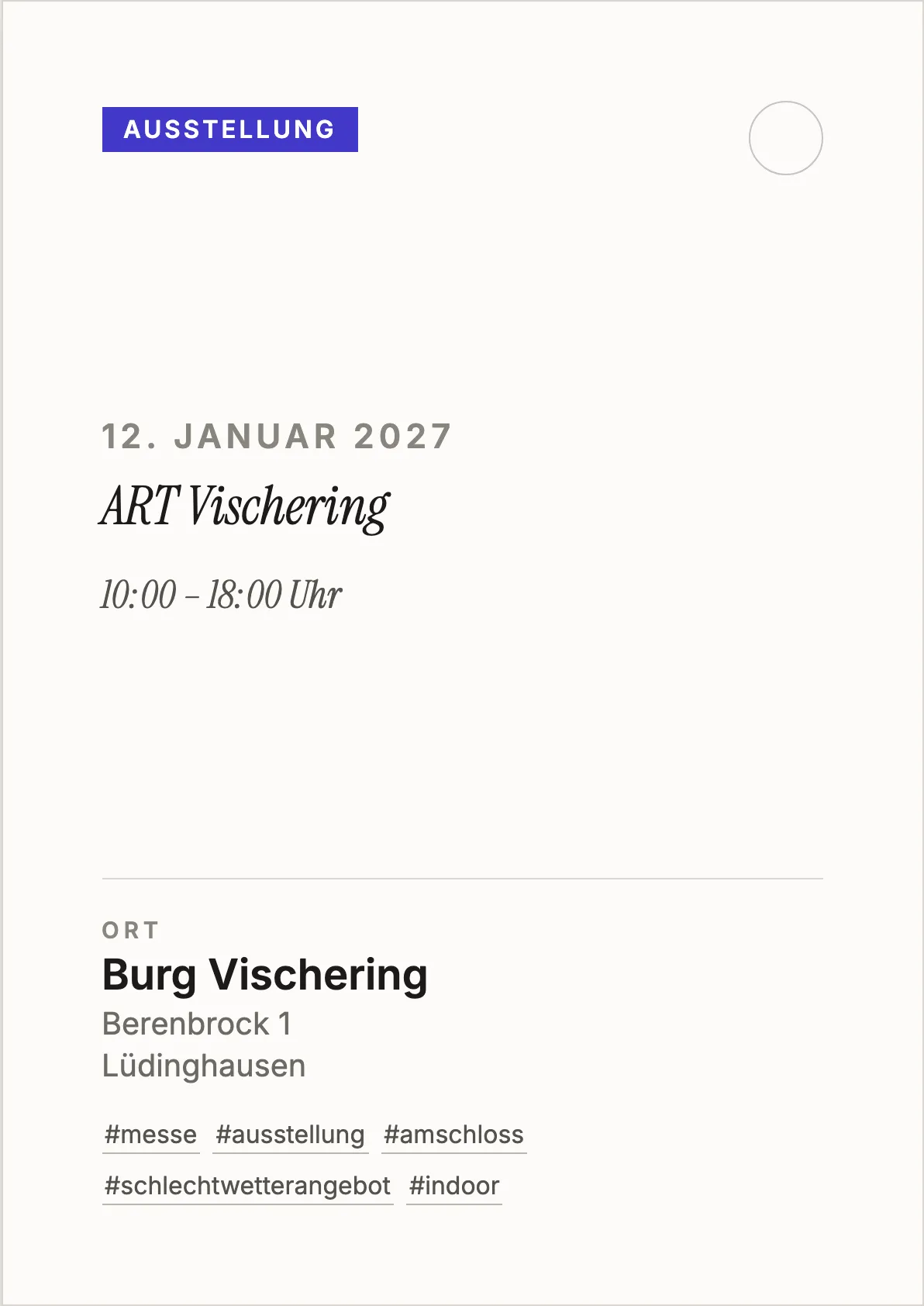 Veranstaltungsflyer