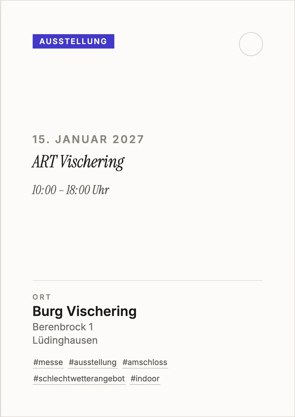 Veranstaltungsflyer