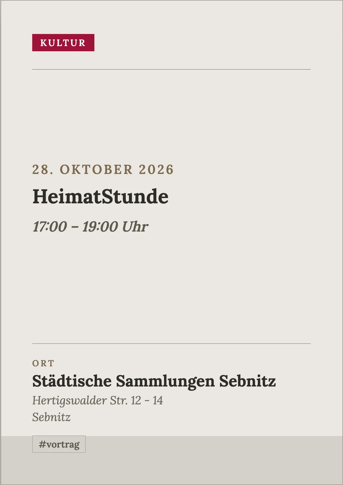 Veranstaltungsflyer