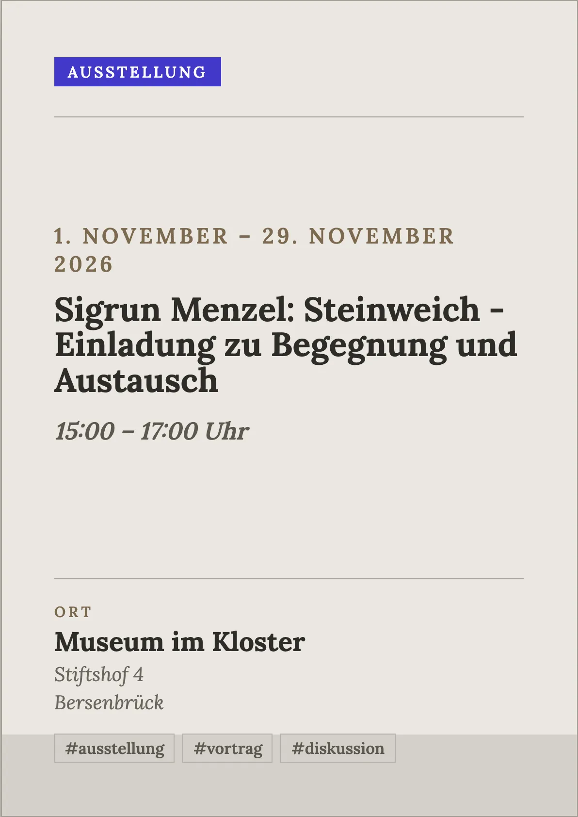 Veranstaltungsflyer