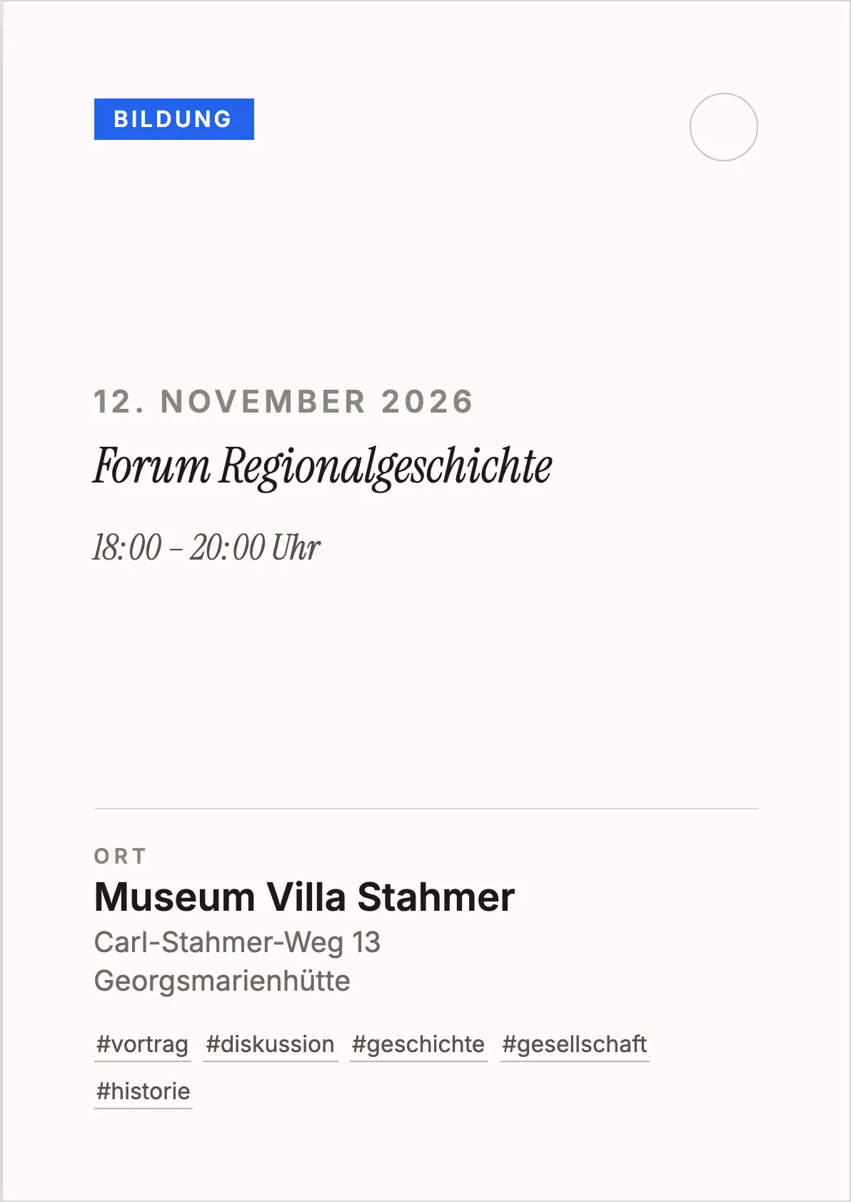 Veranstaltungsflyer