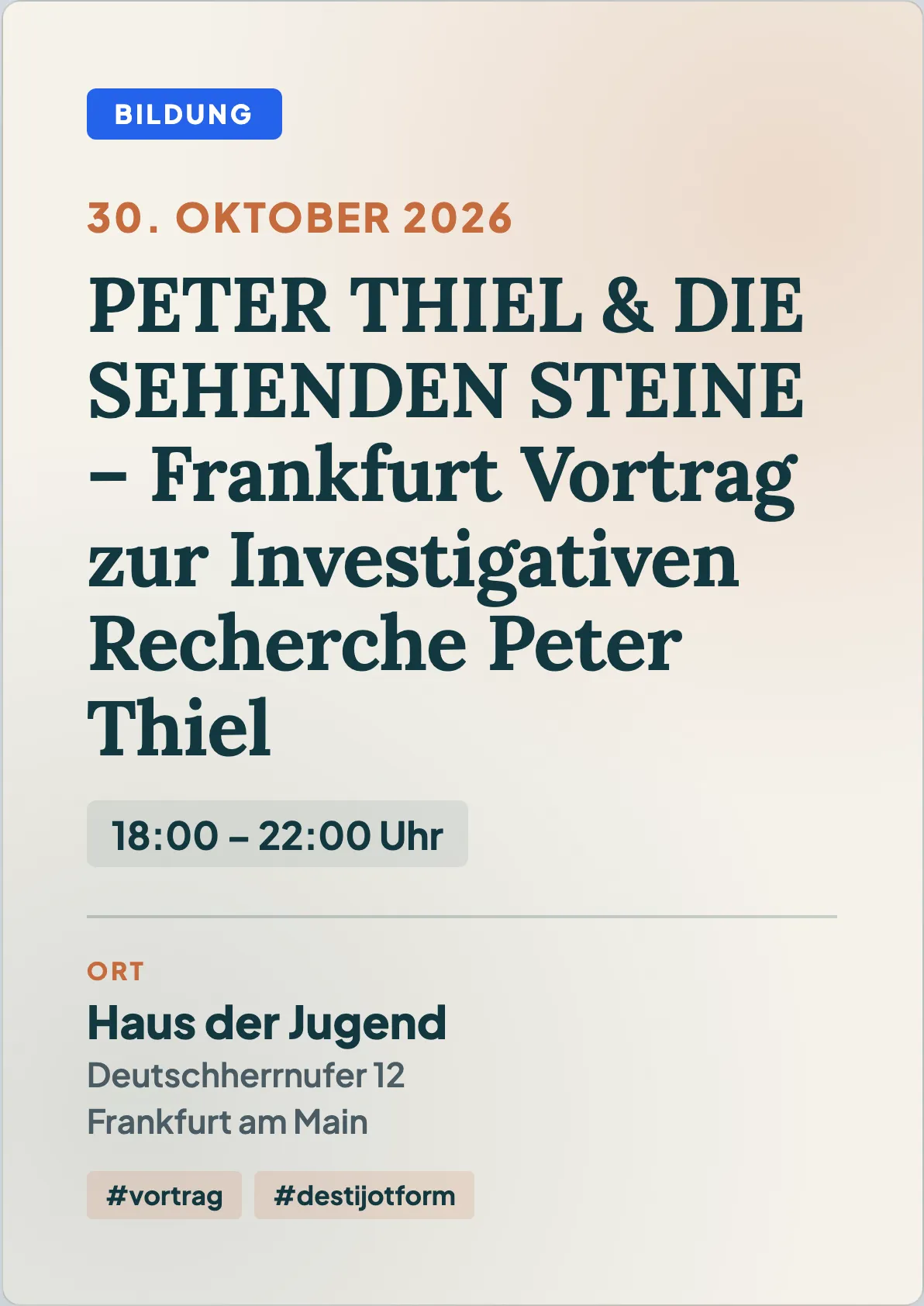 Veranstaltungsflyer