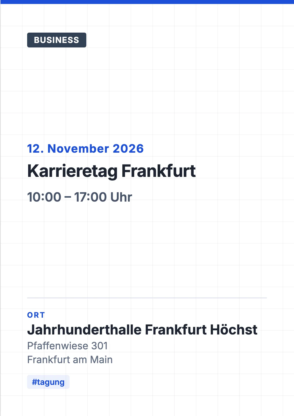 Veranstaltungsflyer