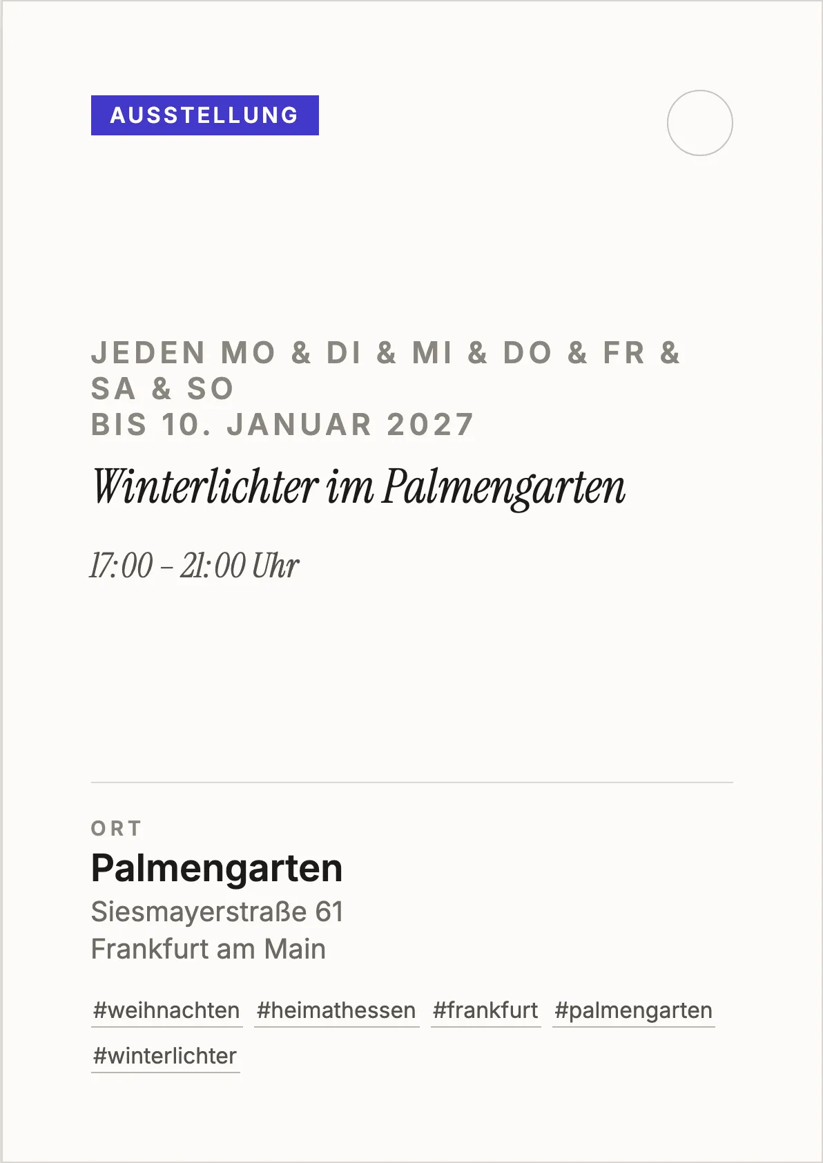 Veranstaltungsflyer