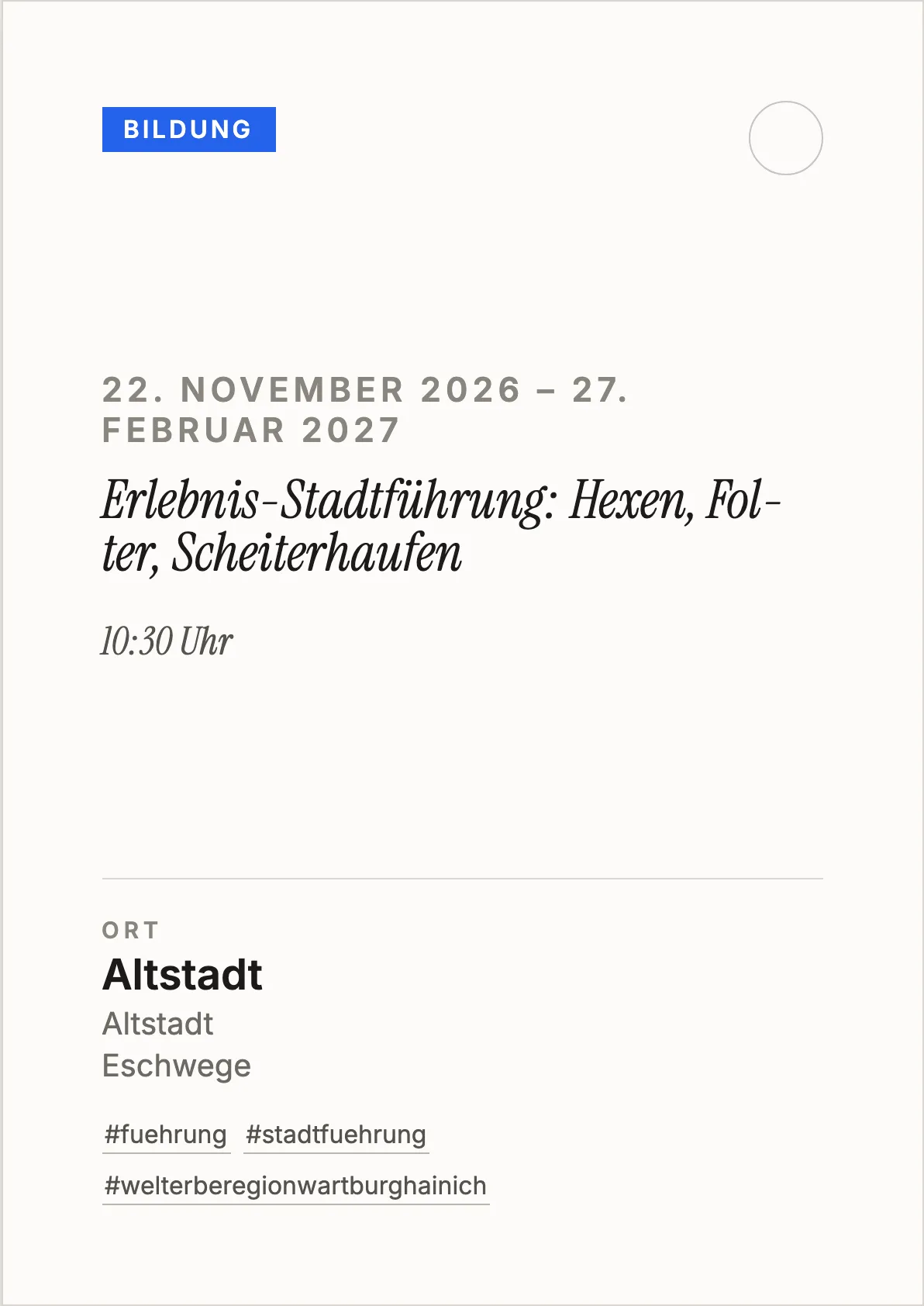 Veranstaltungsflyer