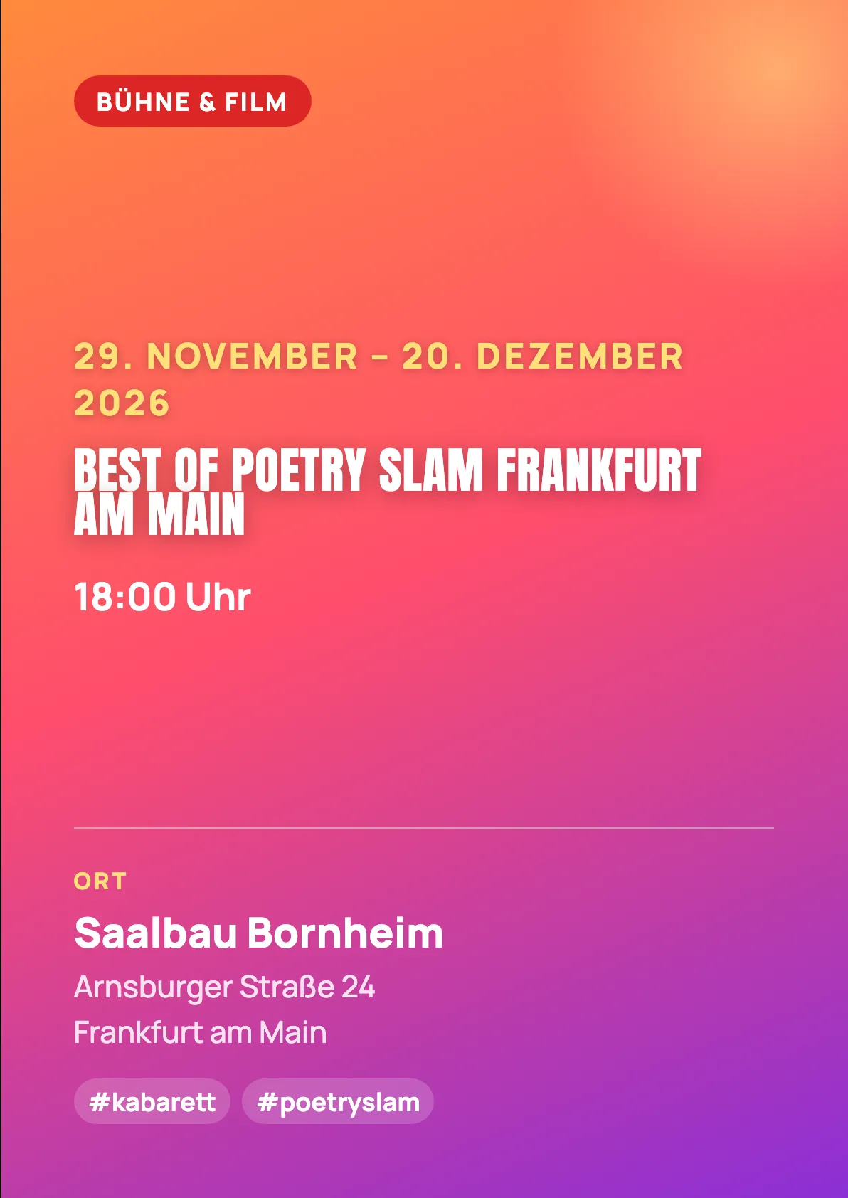 Veranstaltungsflyer