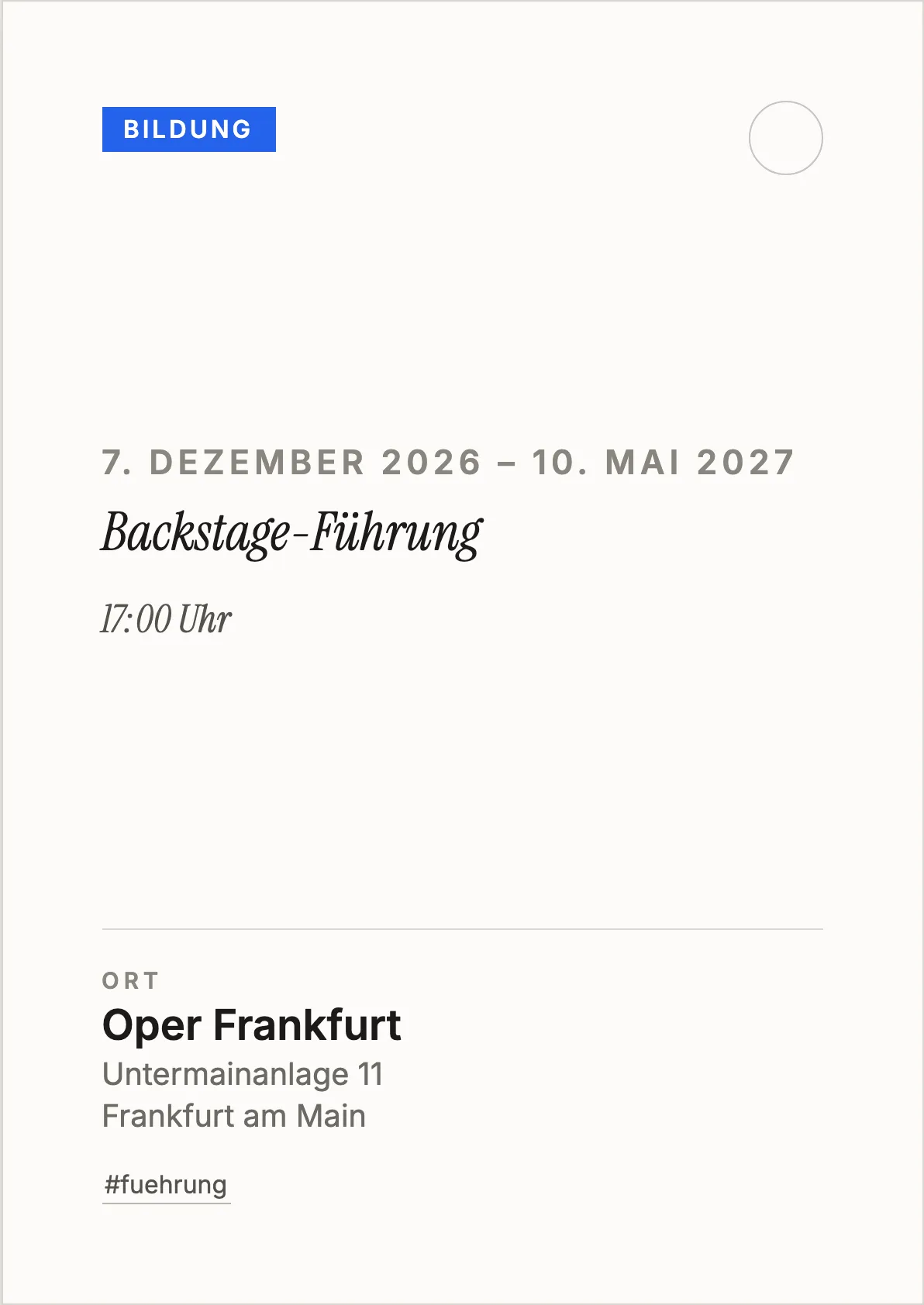 Veranstaltungsflyer