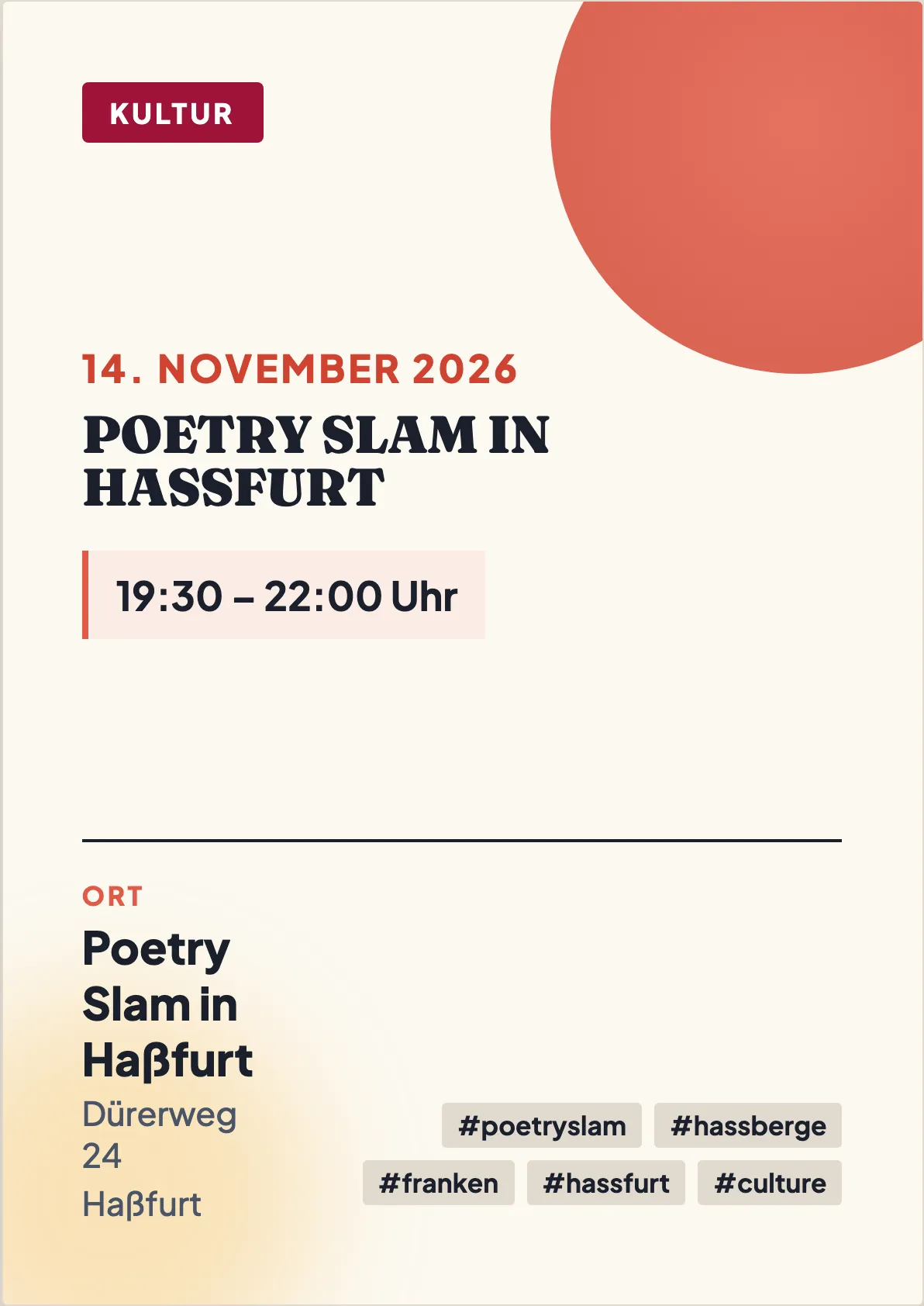 Veranstaltungsflyer