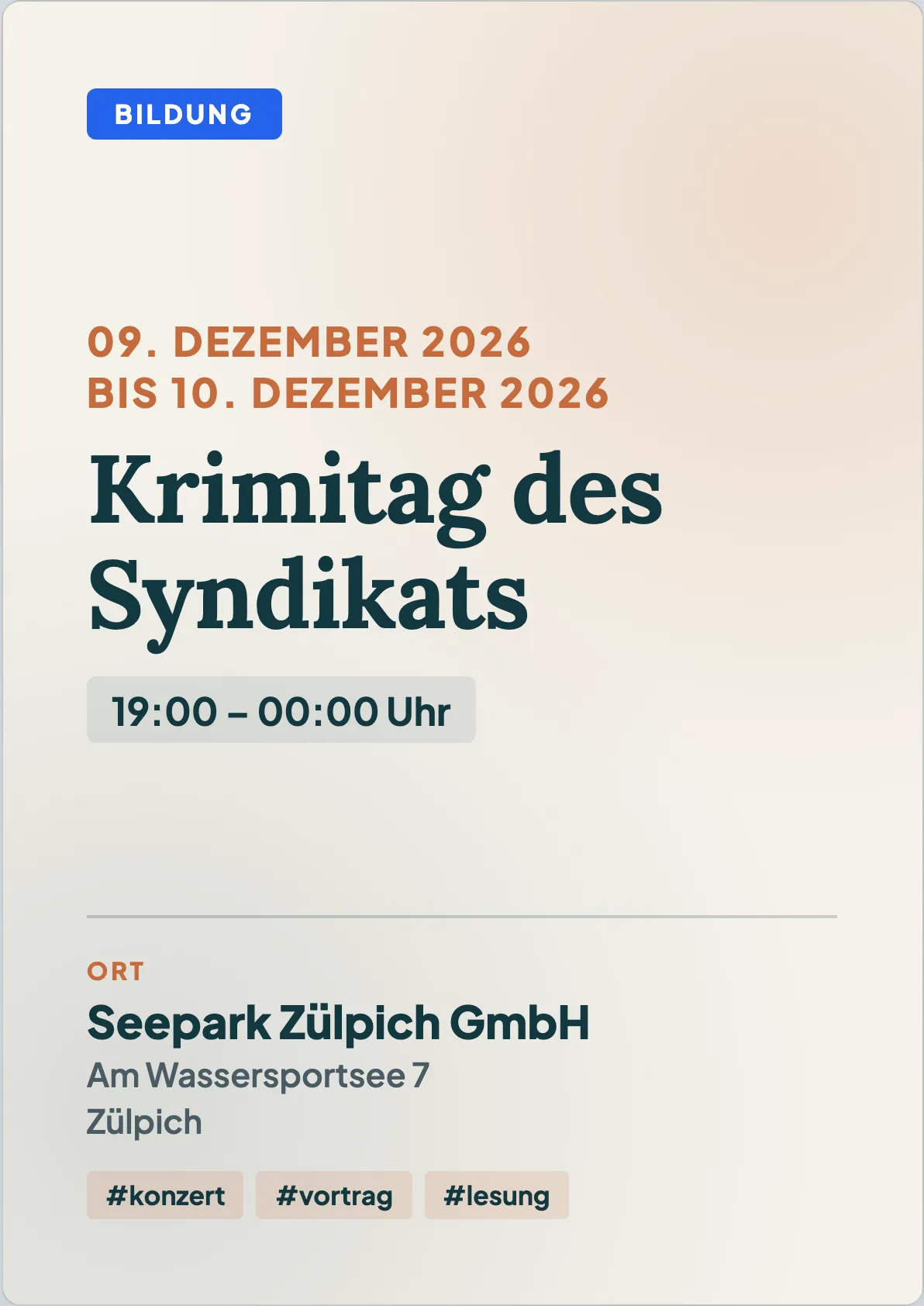 Veranstaltungsflyer