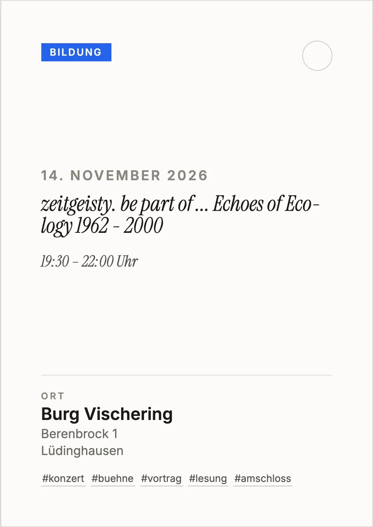 Veranstaltungsflyer