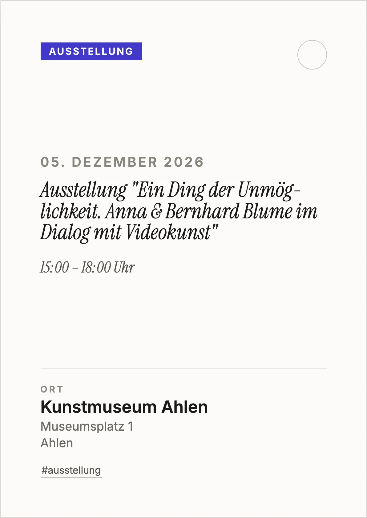 Veranstaltungsflyer