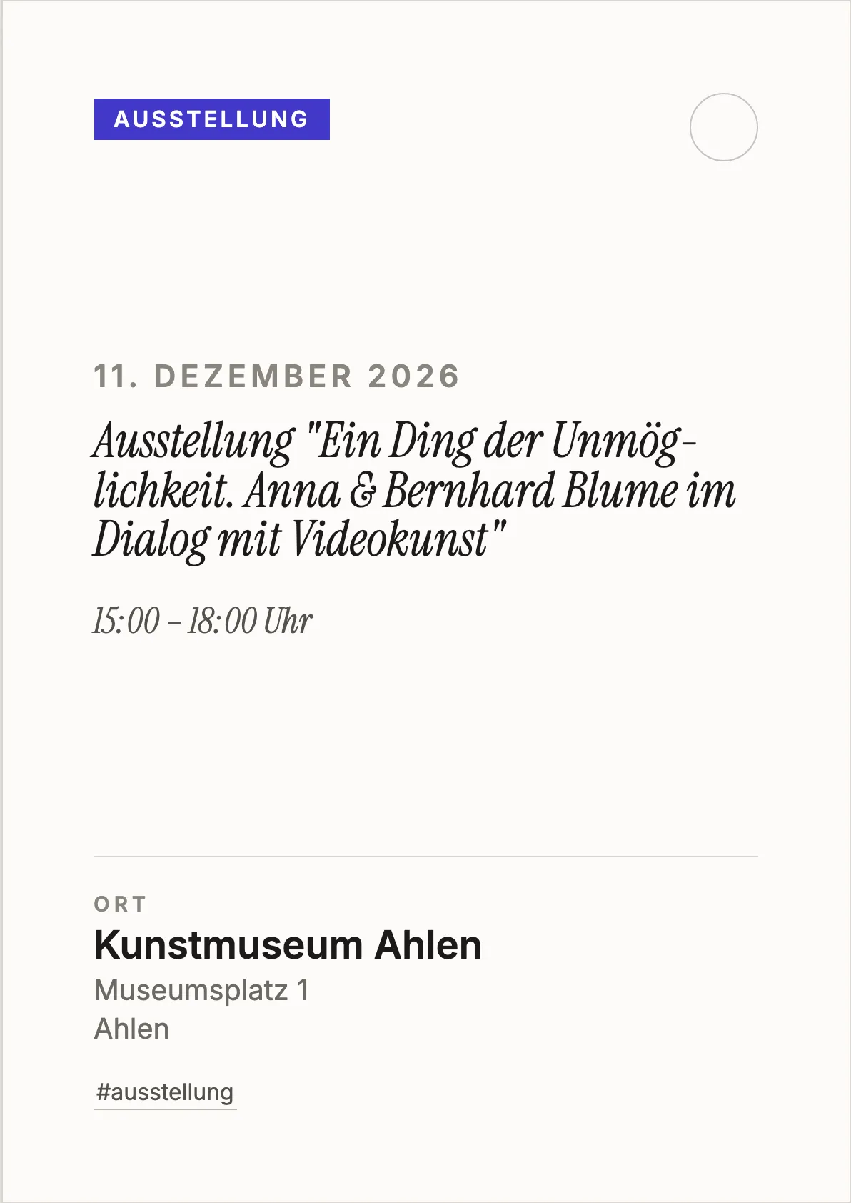 Veranstaltungsflyer