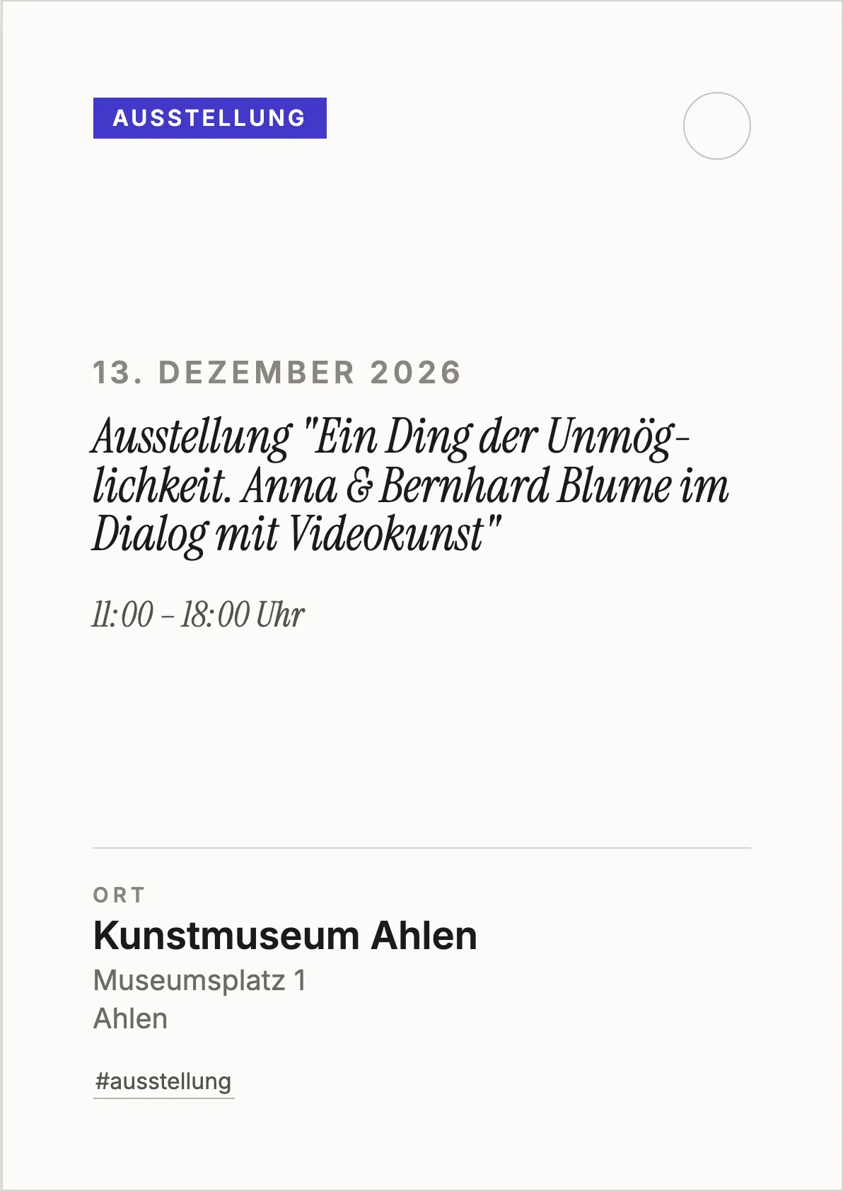 Veranstaltungsflyer