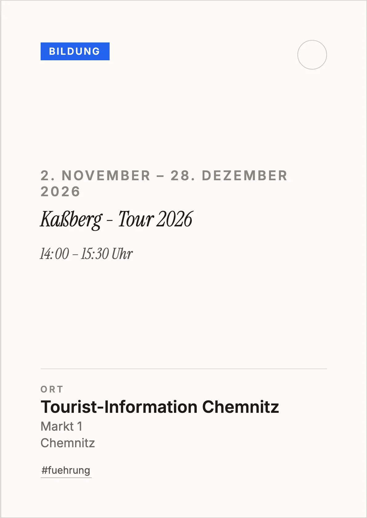 Veranstaltungsflyer